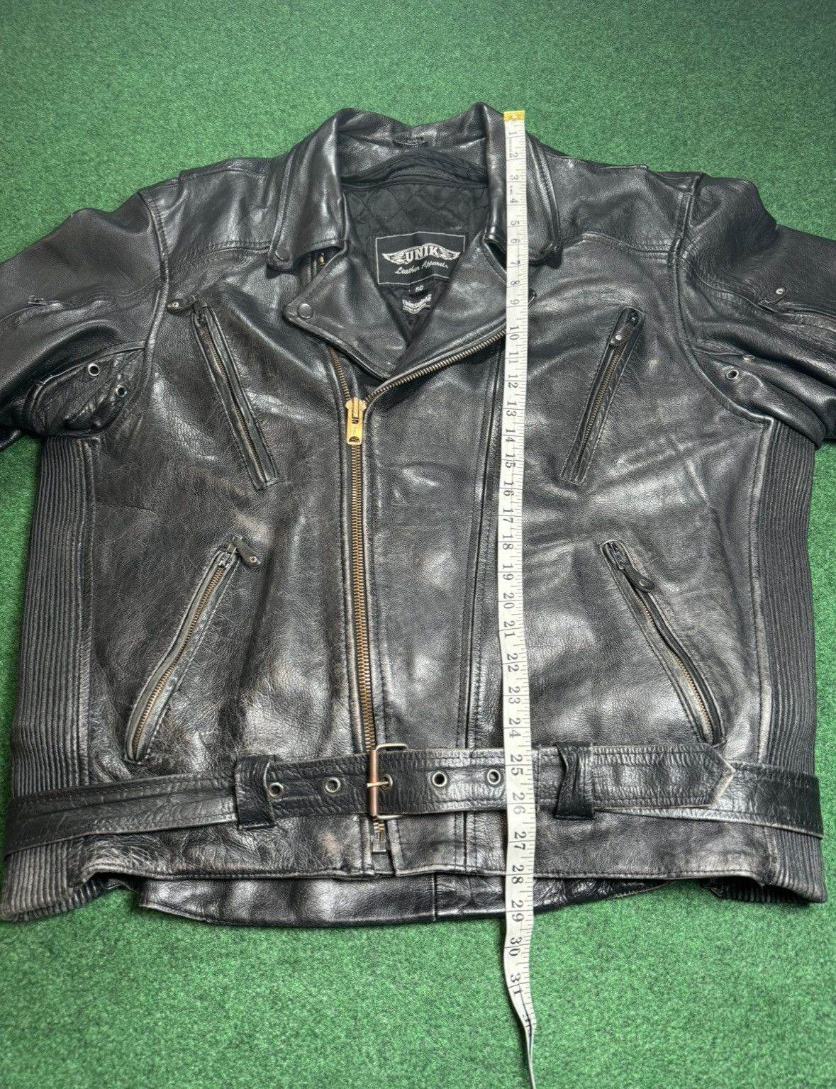 Vintage 70s Biker Motorcyle Talon Zipper Leather Jacket