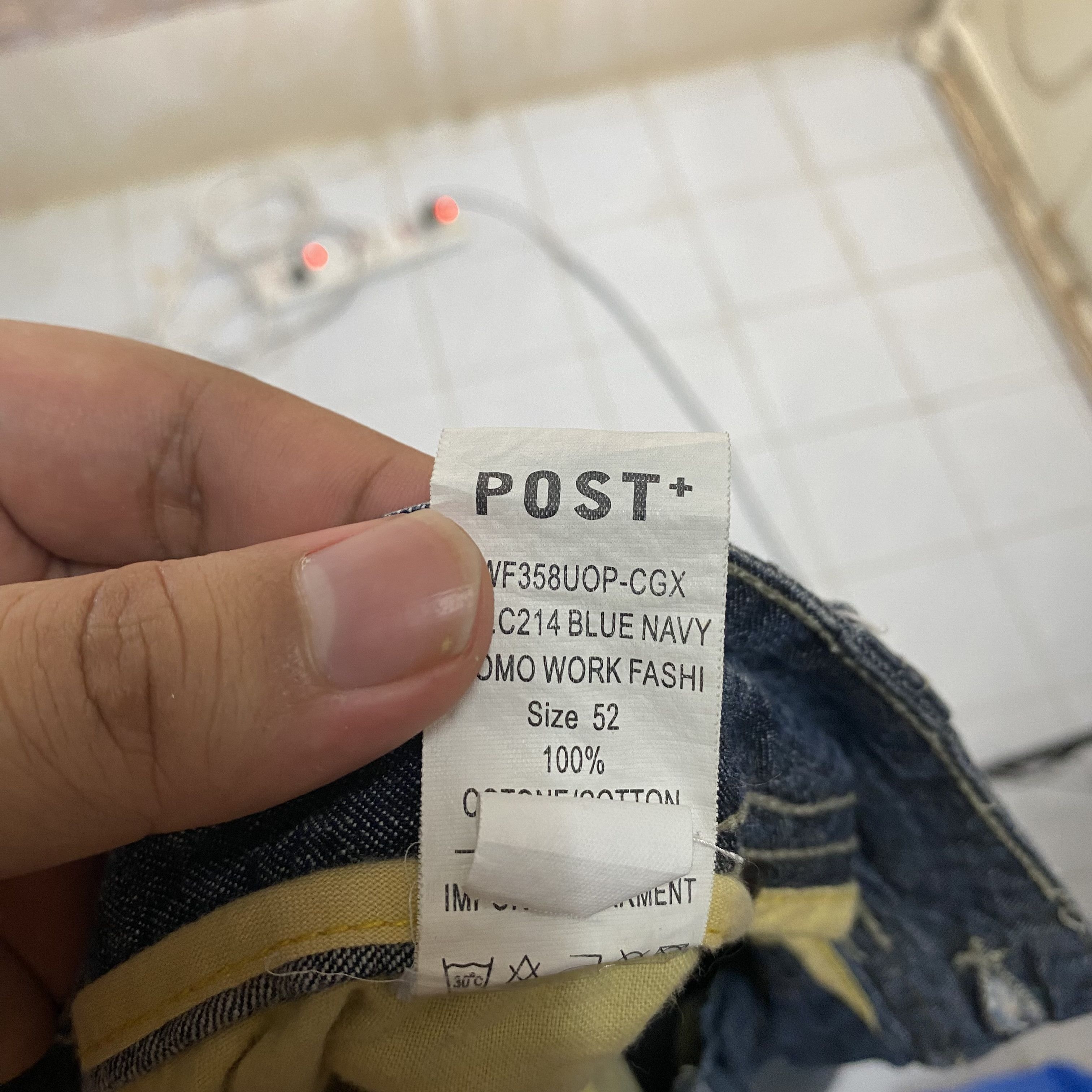 Japanese Brand Post Blue vintage Denim Pants #7590 Size US 36 / EU 52 - 21 Thumbnail