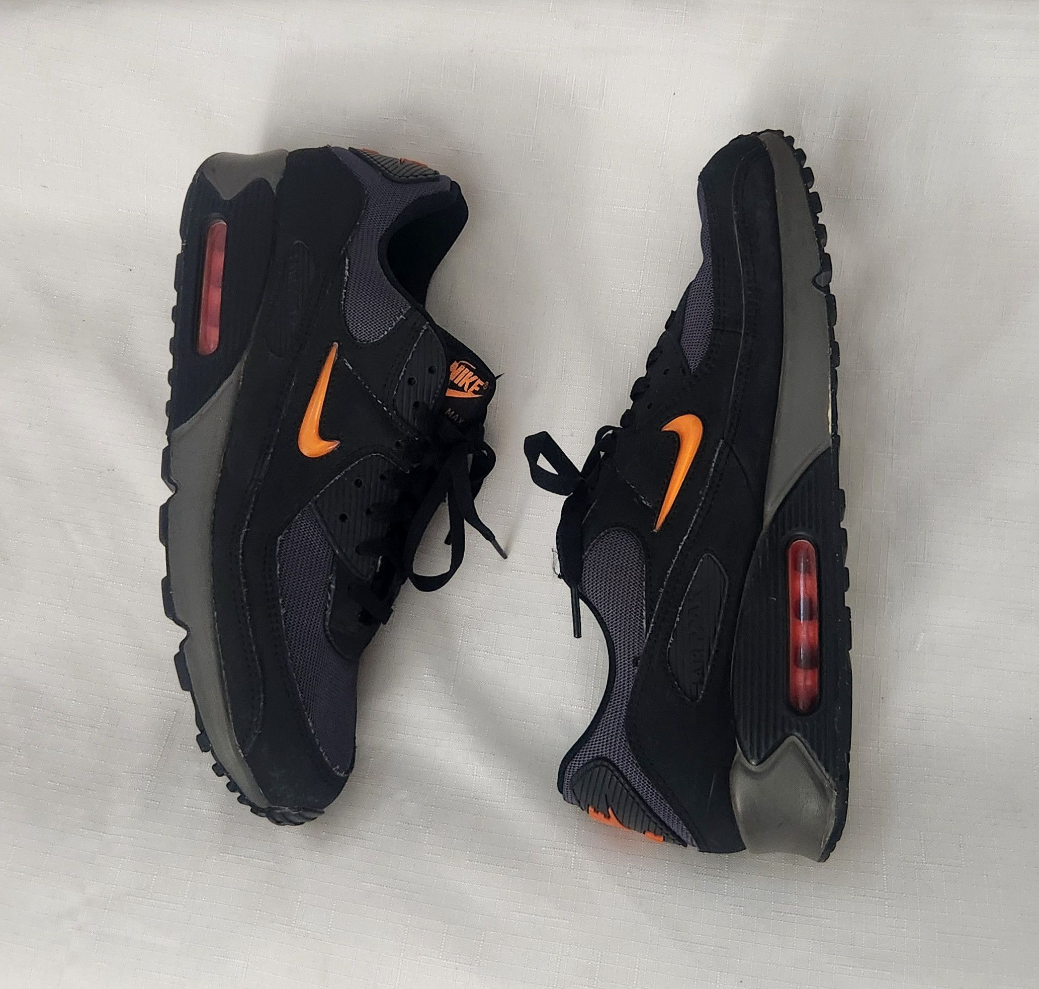 Nike Nike Air Max 90 Jewel Swoosh Black Orange DX2656-001 Size 13 Size US 13 / EU 46 - 6 Thumbnail