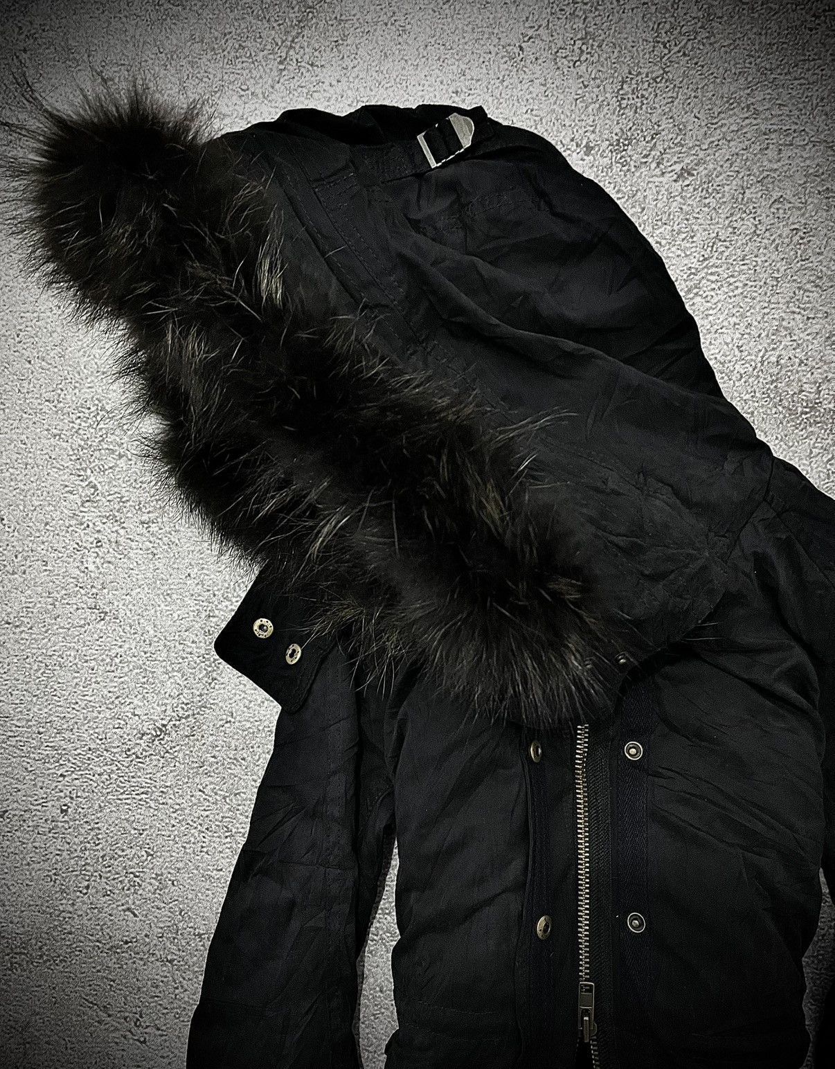 MOUSSY 2000s MOUSSY EXTREME BONDAGE SUEDE FUR JACKET LGB GOA STYLE Size US M / EU 48-50 / 2 - 5 Thumbnail