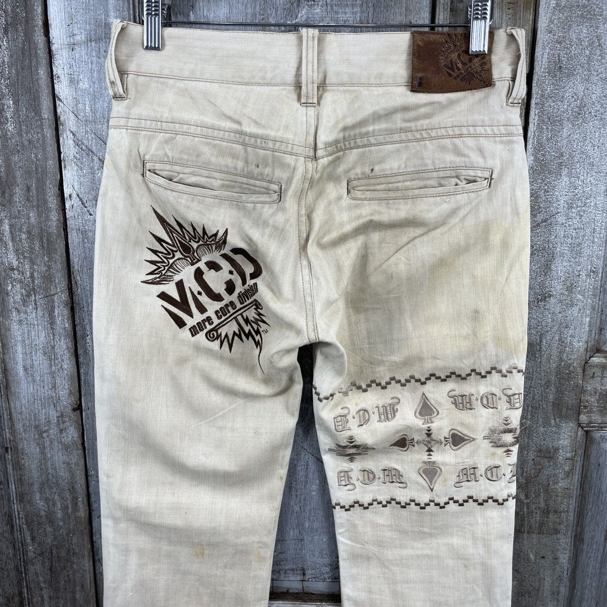 Hysteric Glamour × Japanese Brand Vintage Distressed M.C.D Embroidery Punk Style Size US 31 - 4 Thumbnail