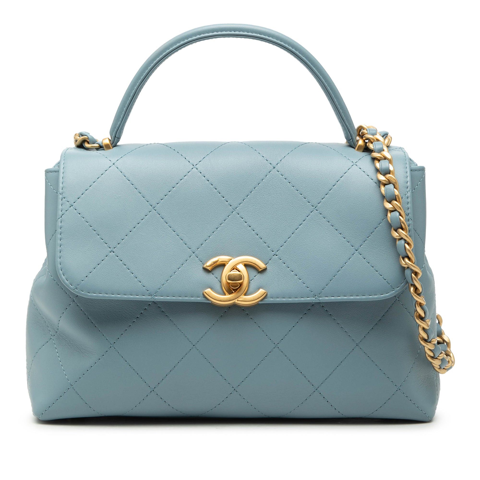 Chanel CC Quilted Lambskin Top Handle Flap Size ONE SIZE - 1 Thumbnail