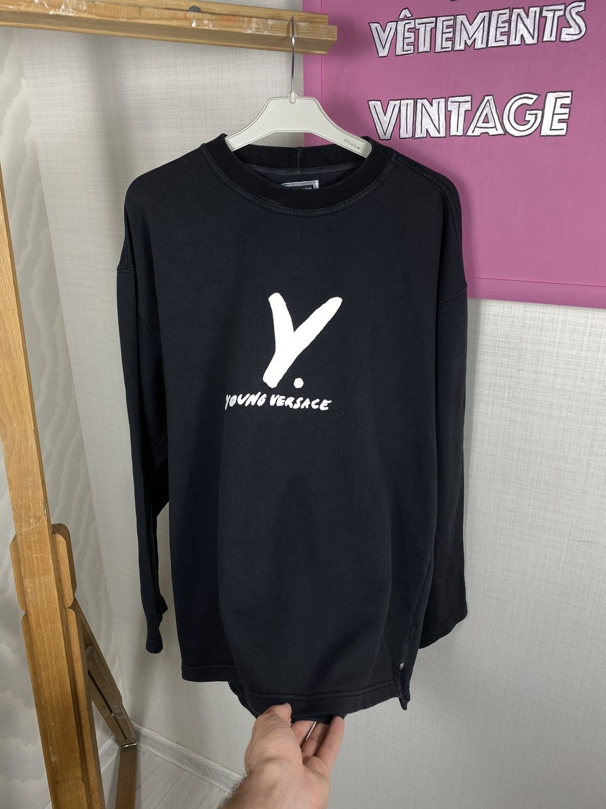 Versace × Vintage Versace Young Printed Logo Sweatshirt Size US M / EU 48-50 / 2 - 5 Thumbnail