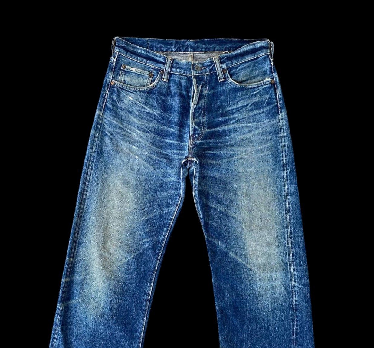 Sugar Cane Vintage Sugar Cane Lot 902 Selvedge Grunge Frayed StarPrint Size US 31 - 3 Thumbnail