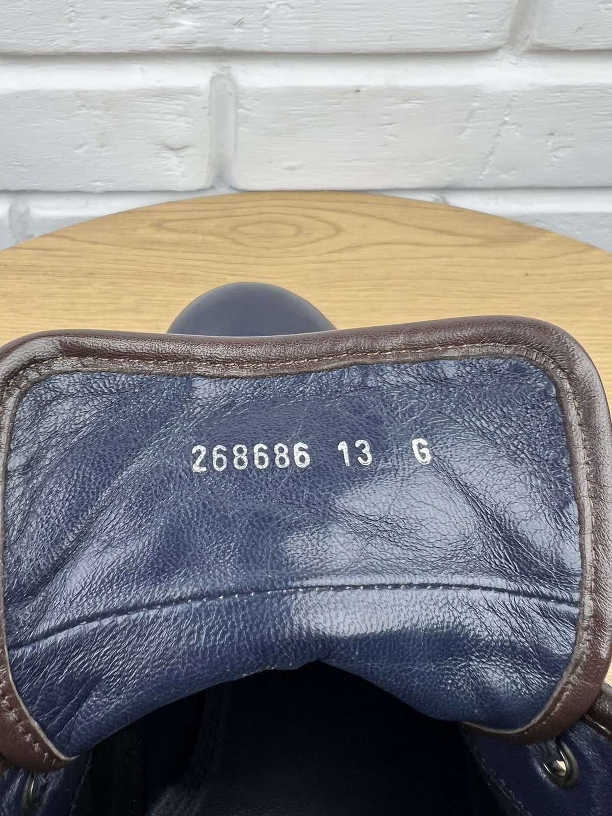 Gucci GUCCI Sneakers Hi Top Leather Shoes Diamante Monogram Size US 13 / EU 46 - 14 Thumbnail