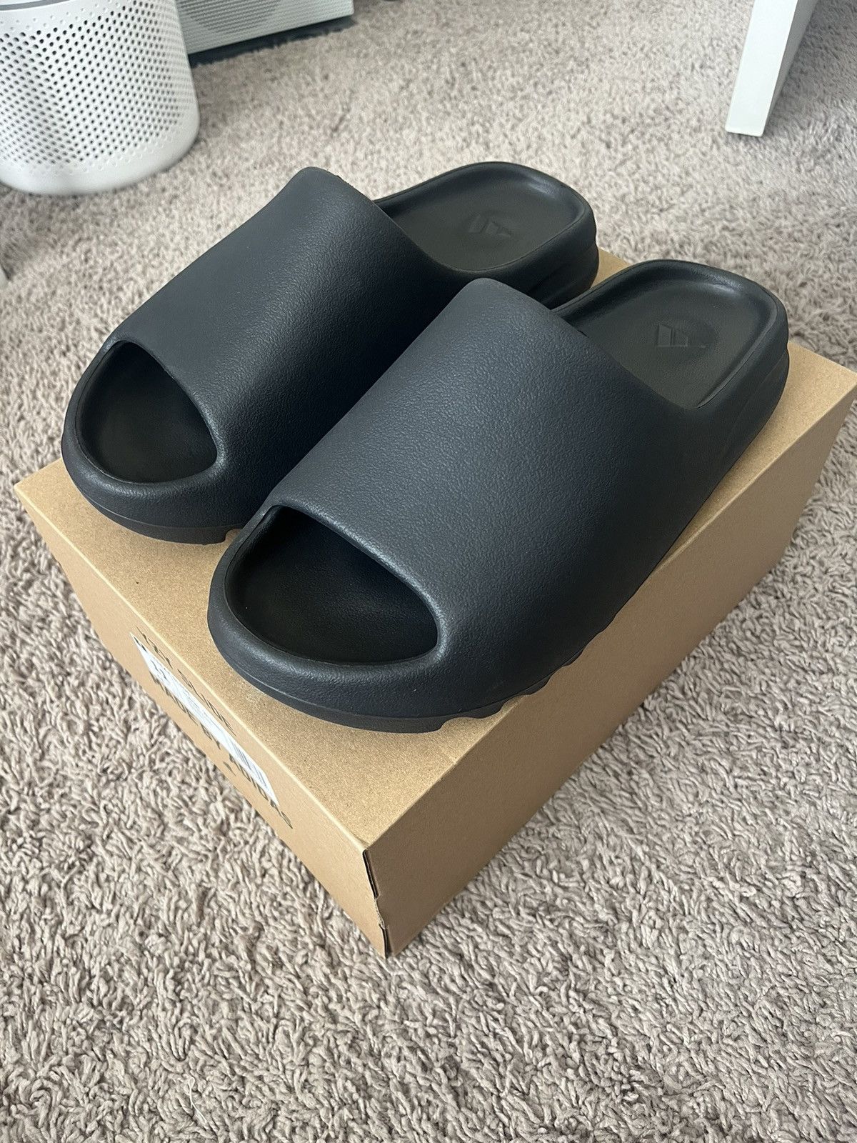 Adidas  Kanye West Yeezy Slide Onyx | Grailed