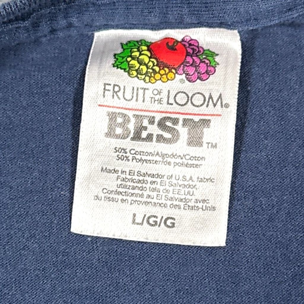 Fruit Of The Loom VINTAGE Fruit of the Loom T-Shirt Men Large Graphic Print Music Art Concert Navy Blue Short Sleeve Size US L / EU 52-54 / 3 - 3 Thumbnail