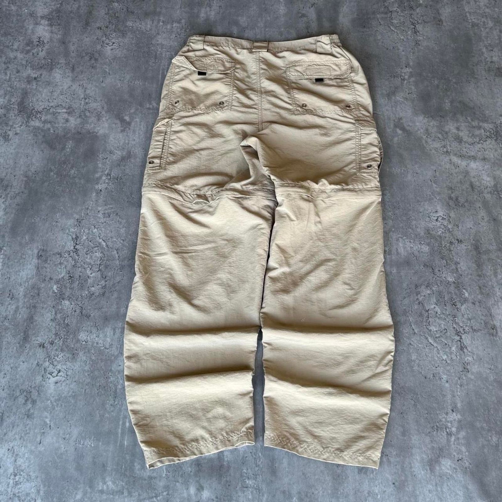 Japanese Brand × Vintage Vintage Y2K Baggy Cargo Cyber Tech Utility Nylon Pants Size US 34 / EU 50 - 2 Thumbnail