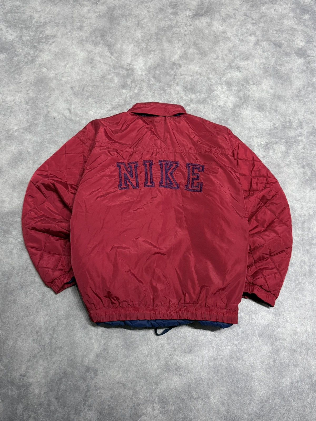 Nike Vintage 90s light puffer bomber jacket Nike big back logo Size US M / EU 48-50 / 2 - 1 Thumbnail