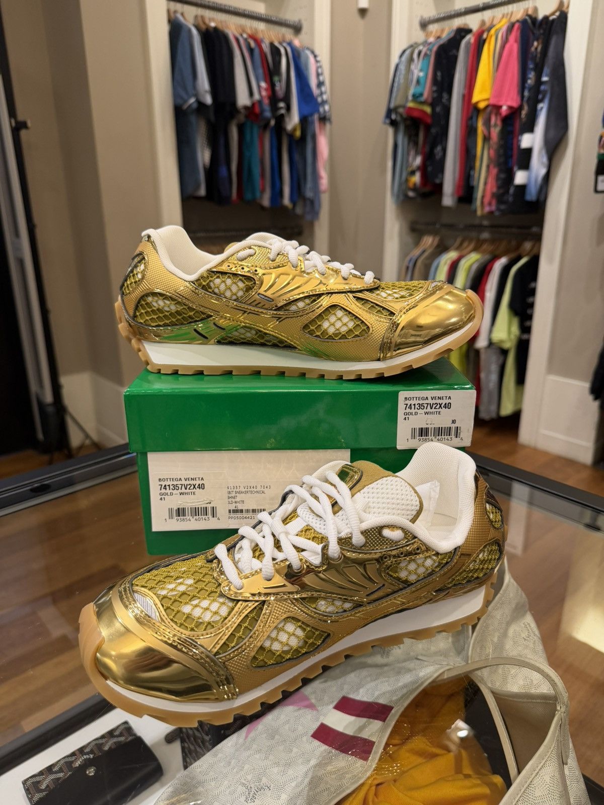 Bottega Veneta Bottega Veneta Orbit Sneaker - Gold/White Size US 8 / EU 41 - 2 Thumbnail