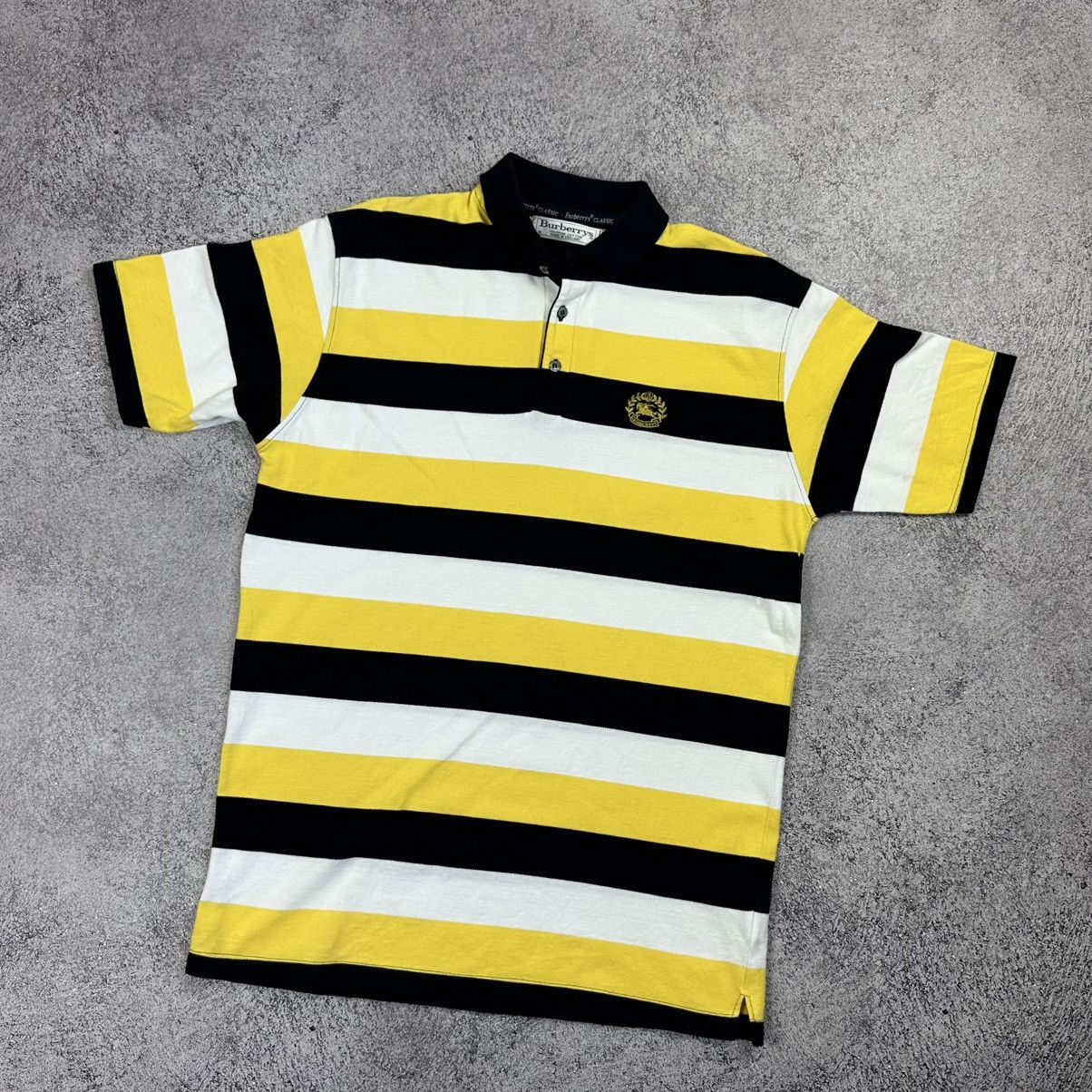 Burberry BURBERRYS Men Striped Polo Shirt Cotton Blend Logo Size US S / EU 44-46 / 1 - 1 Thumbnail