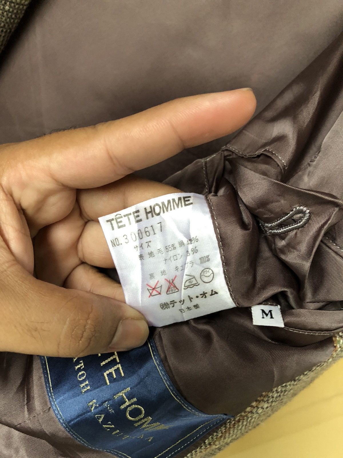 Issey Miyake Vintage Issey Miyake Tete Homme Tweed Wool Blend Silk Jacket Size US M / EU 48-50 / 2 - 16 Thumbnail