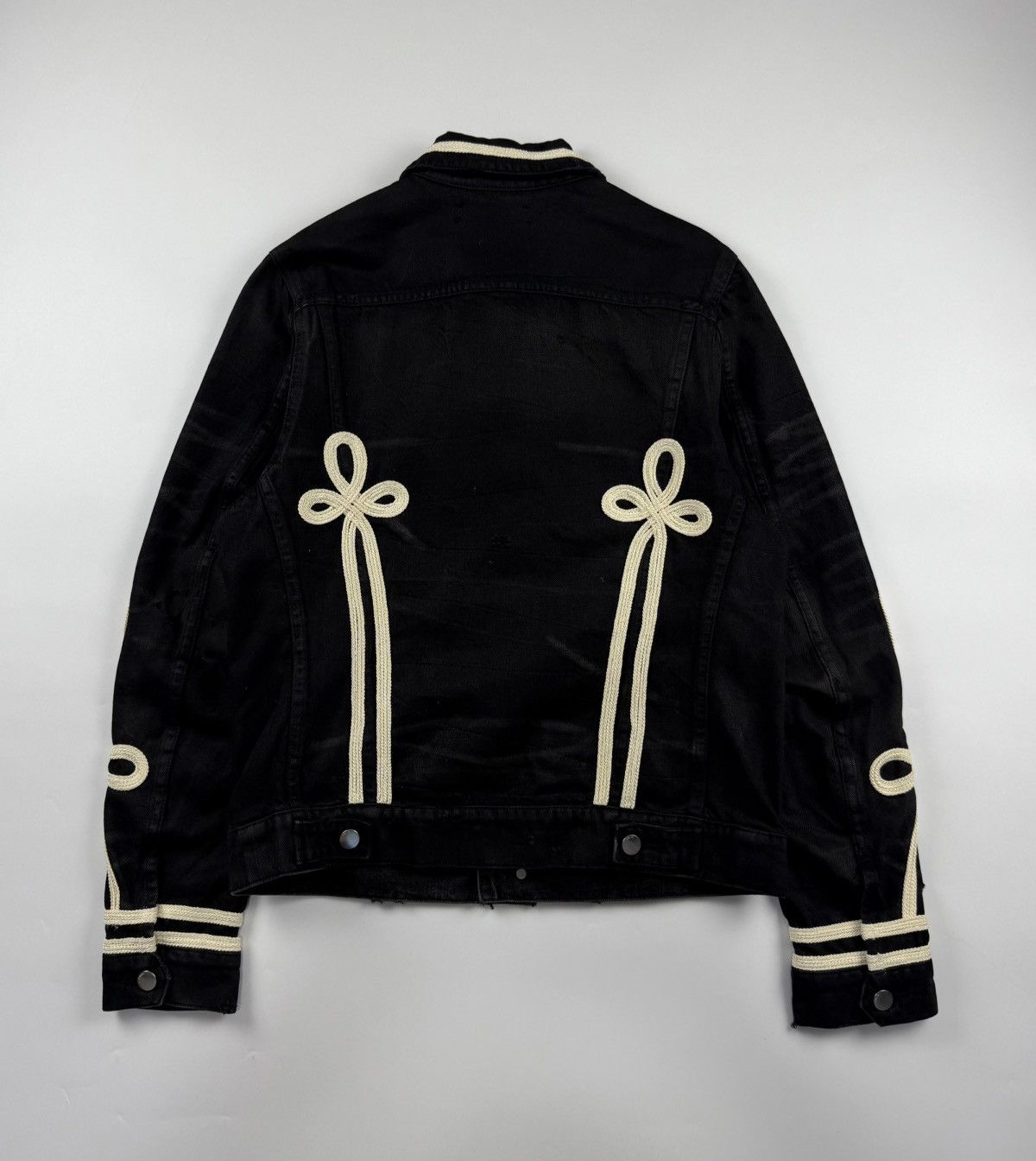 Amiri Amiri Roping Embroidered Denim Trucker Jacket Size US M / EU 48-50 / 2 - 2 Thumbnail