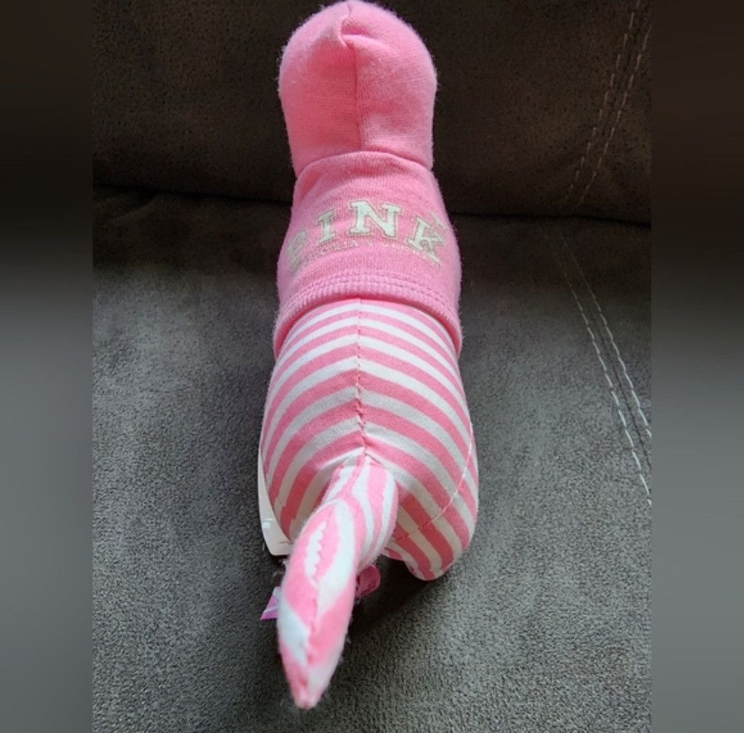 Victoria's Secret NWT Victorias Secret PINK Dog Hoodie RARE Pinstripe 2006 6.5 Size ONE SIZE - 4 Thumbnail