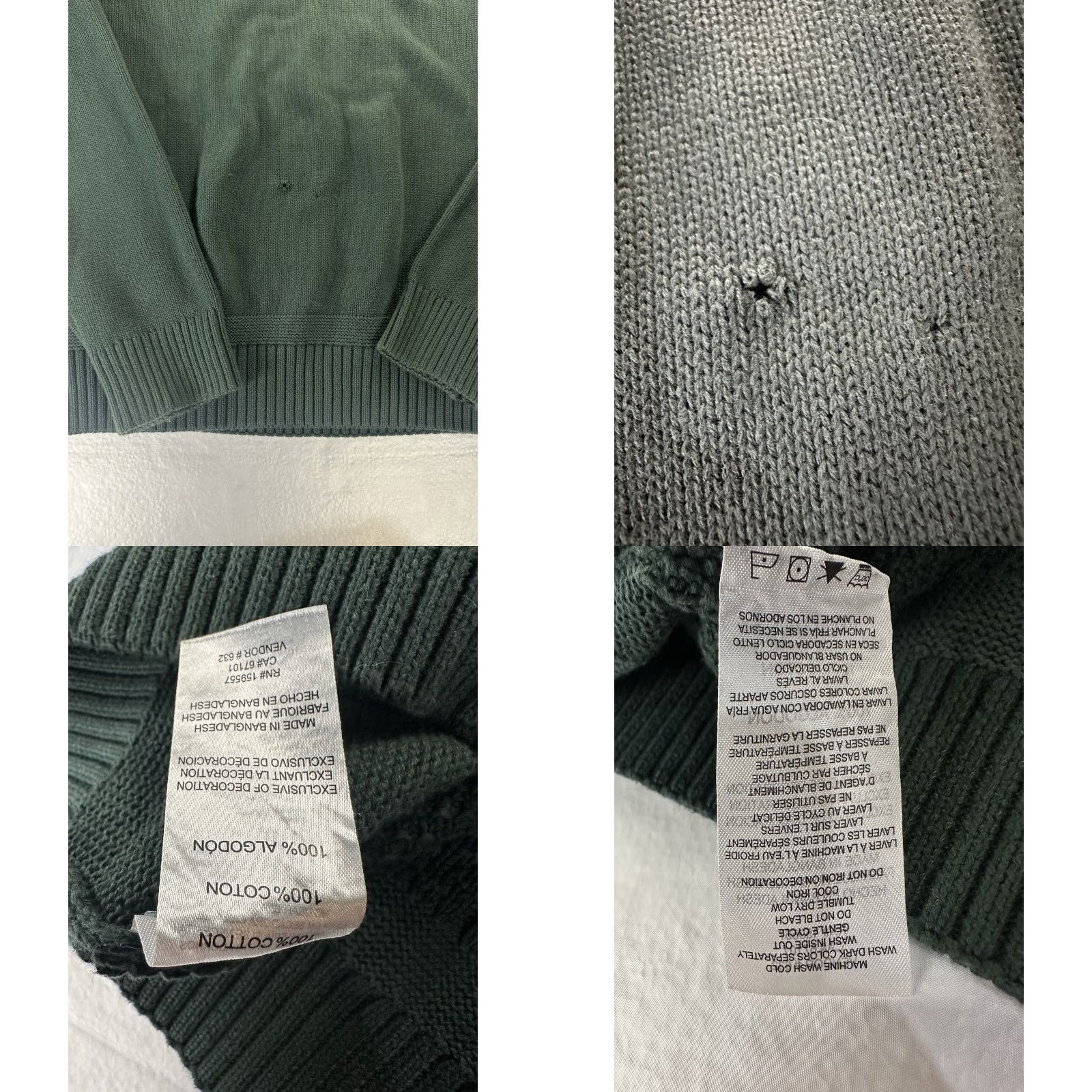 Ben Sherman Ben Sherman Sweater Men Medium Green Cable-Knit Long Sleeve Sweatshirt Pullover Size US M / EU 48-50 / 2 - 8 Thumbnail