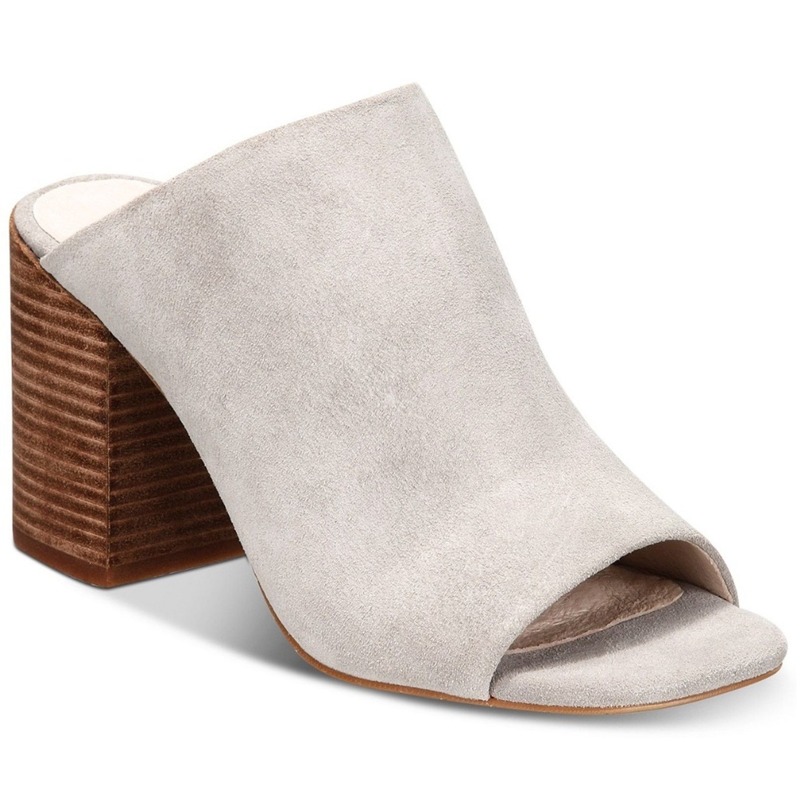 Kenneth Cole Kenneth Cole Karolina Light Gray Block Heel Mules Size US 7 / IT 37 - 5 Thumbnail