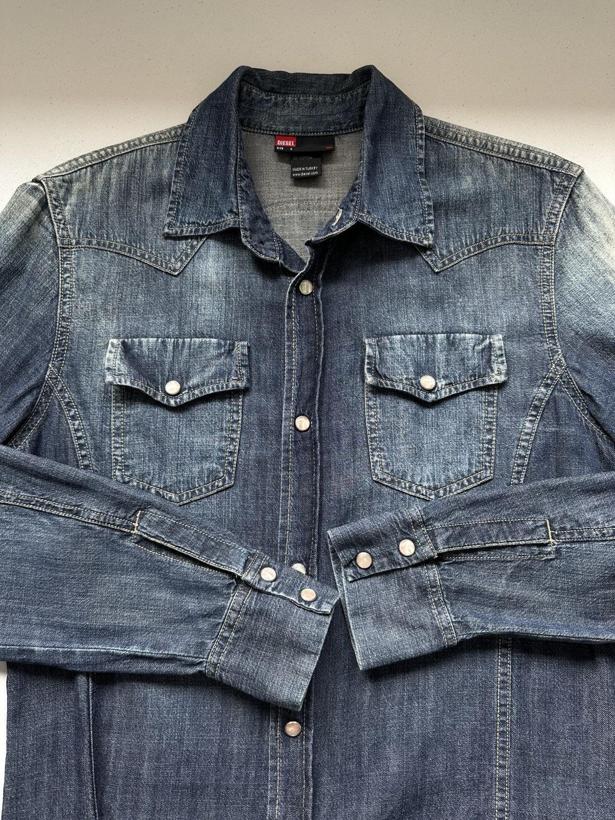 Diesel Vintage Y2k Diesel Denim Western Shirt Size US S / EU 44-46 / 1 - 5 Thumbnail