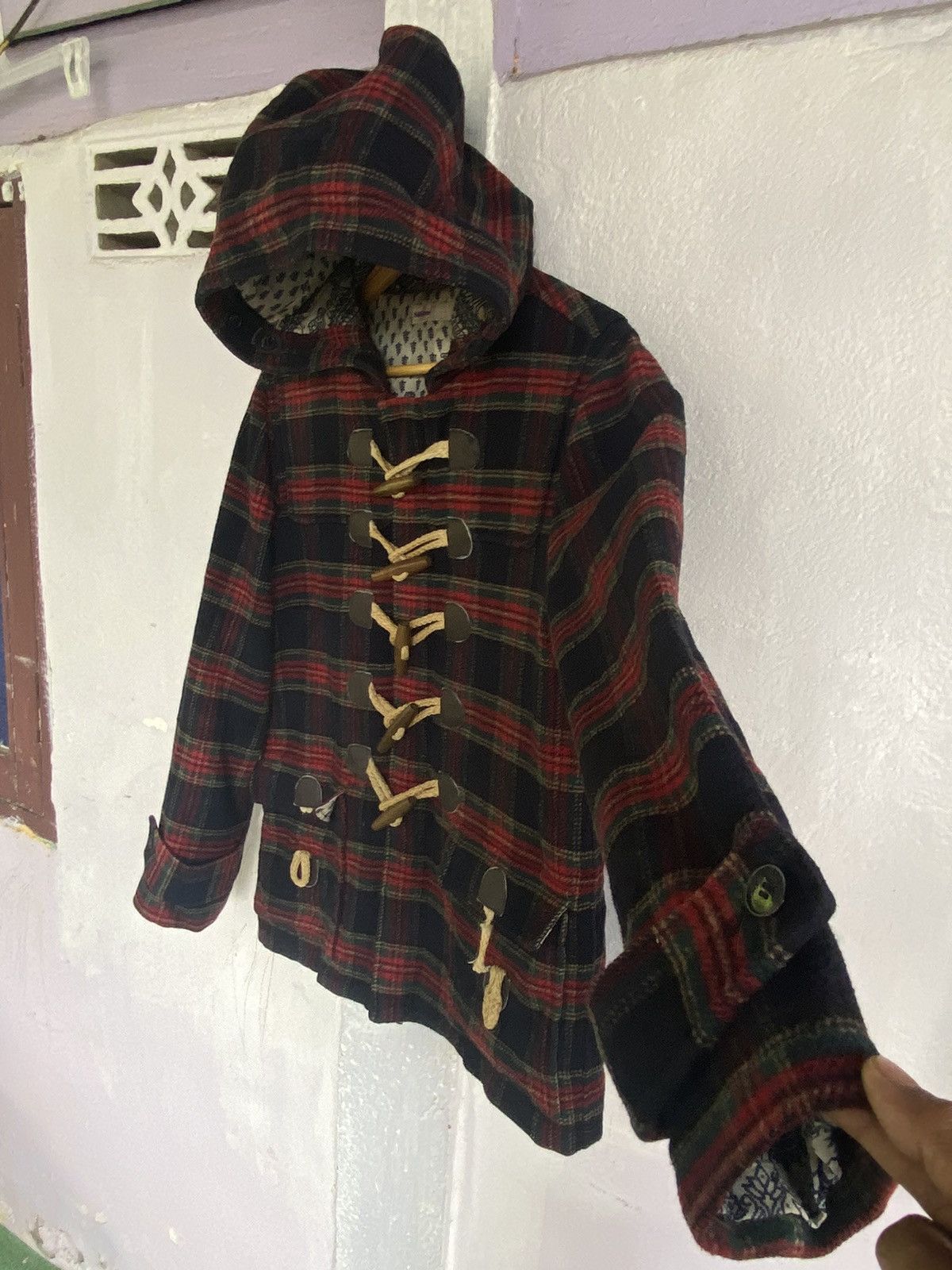 Issey Miyake × Japanese Brand × Vintage Vintage Ne-net by Issey Miyake Wool Hoodie Duffle Jacket Size M / US 6-8 / IT 42-44 - 7 Thumbnail