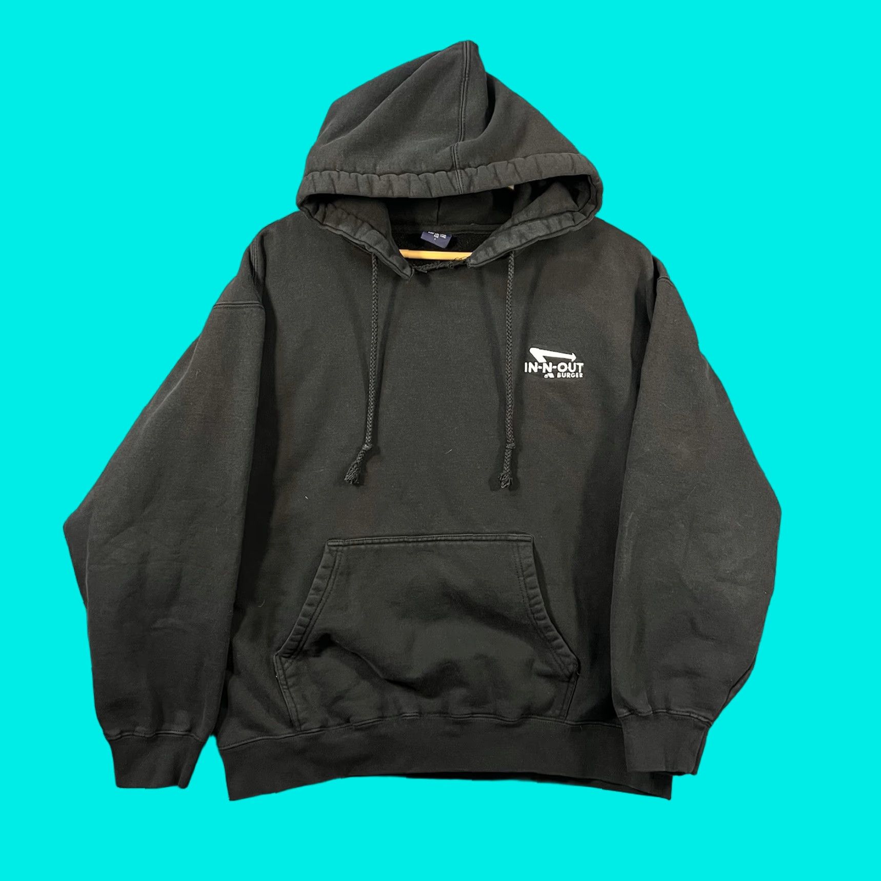 Vintage VINTAGE In-N-Out Burger Hoodie Mens L Black Embroidered Pullover Sweatshirt Size US L / EU 52-54 / 3 - 1 Thumbnail