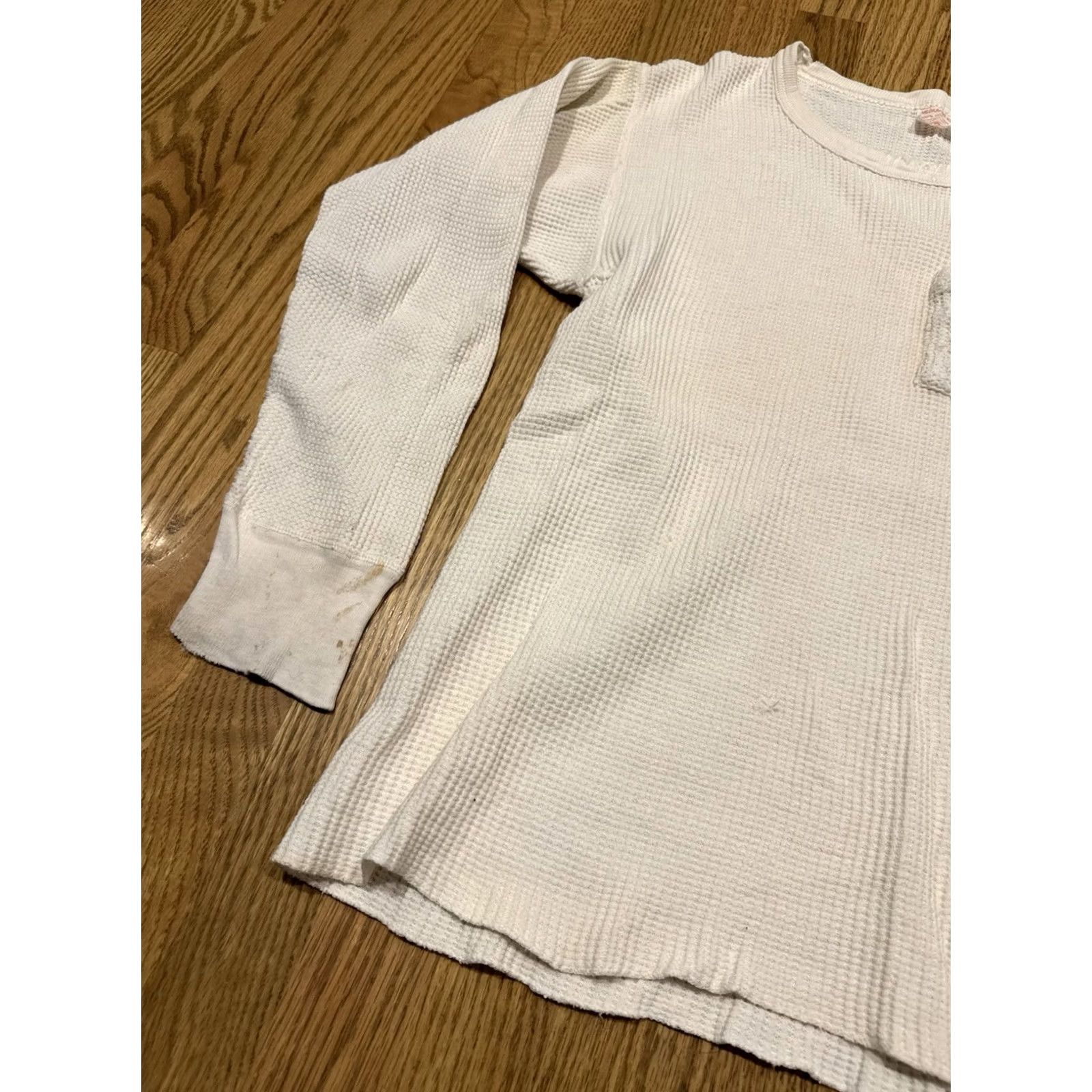 Sears VINTAGE Sears Thermal Long Sleeve Pocket Shirt Mens M White 50s 60s AS IS Flaws Size US M / EU 48-50 / 2 - 6 Thumbnail