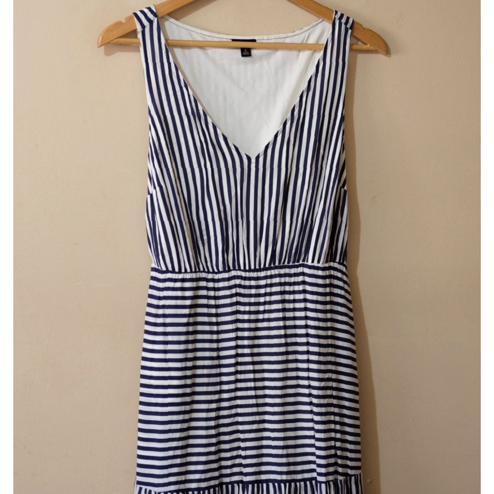 Torrid VINTAGE Torrid Navy & White StripeTiered Midi Dress Lined Women's Size 0 #H48-18 Size XS / US 0-2 / IT 36-38 - 2 Thumbnail