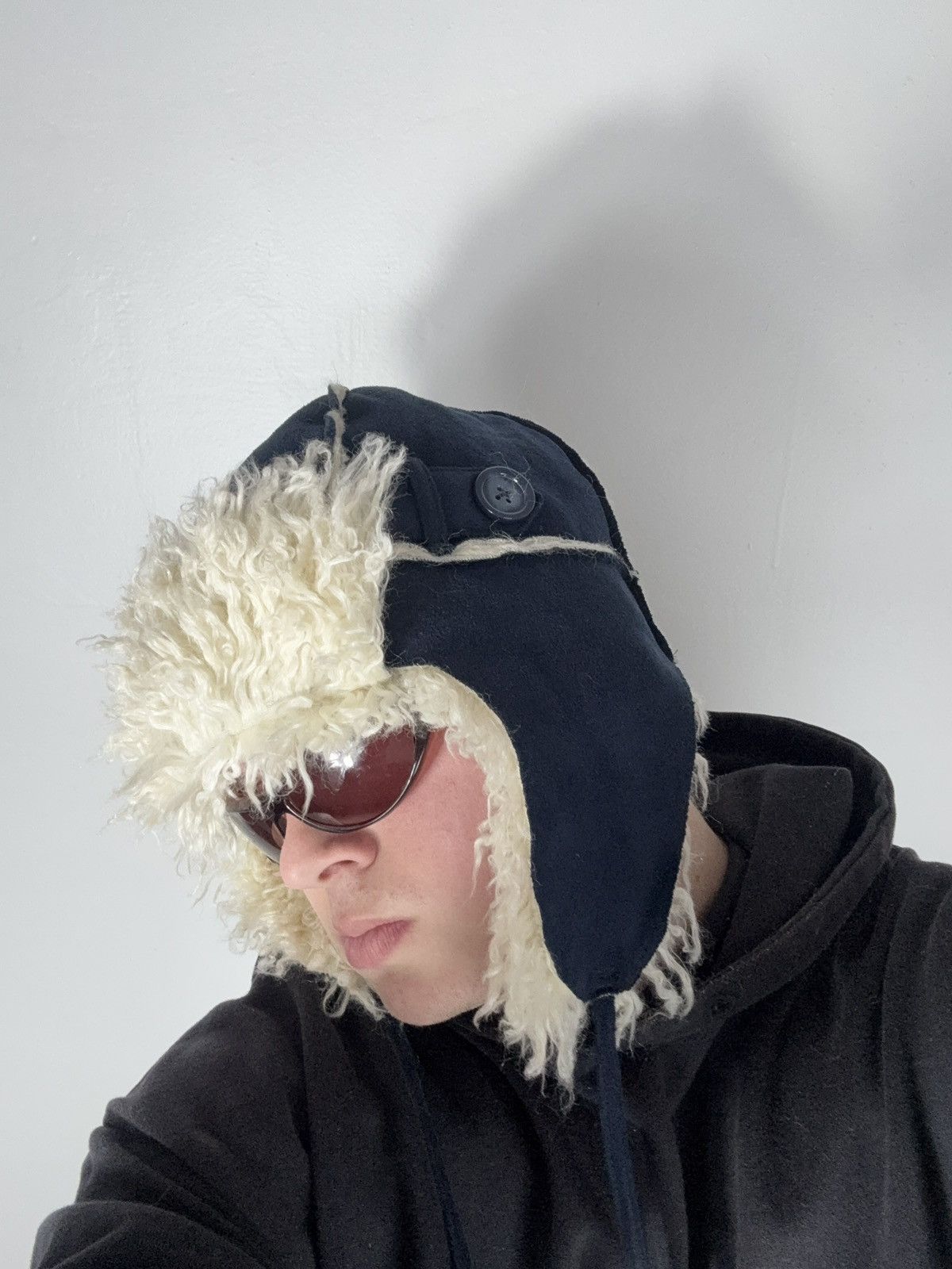 Le Grande Bleu (L.G.B.) Vintage Y2K Fuzzy Fur Ushanka Hat if six was nine LGB Style Size ONE SIZE - 10 Thumbnail