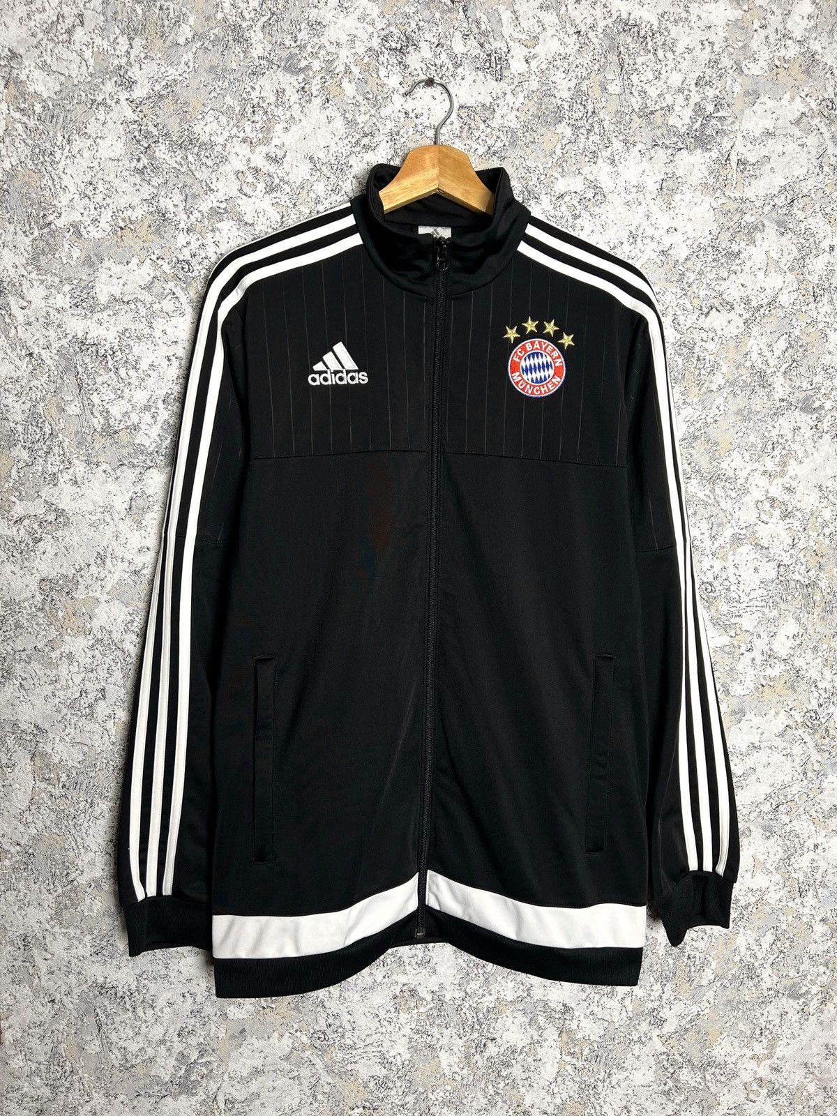 Vintage Adidas Bayern Munchen Anthem 2014/15 Track Jacket Sweatshirt Size US M / EU 48-50 / 2 - 1 Thumbnail