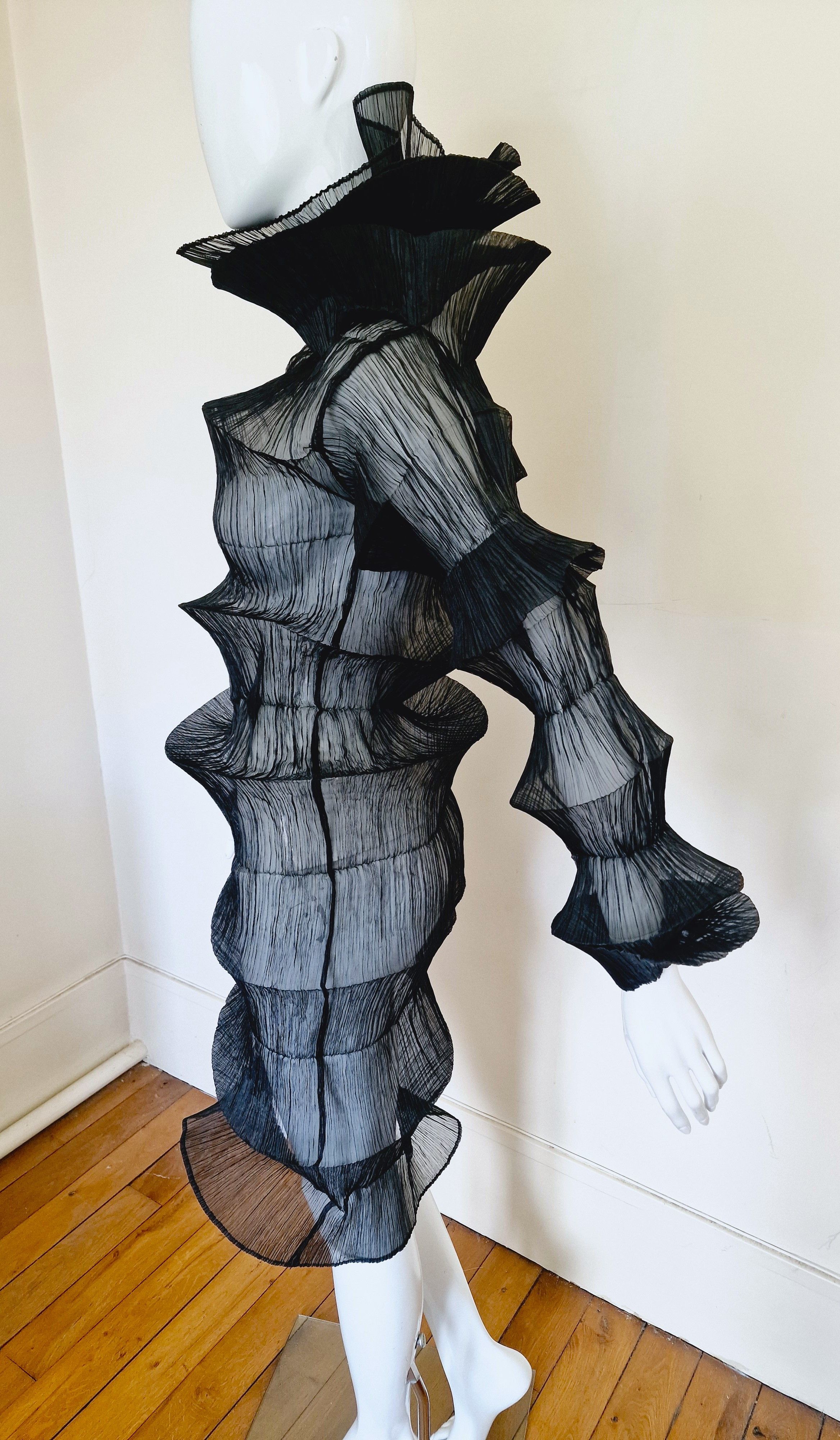 Issey Miyake Issey Miyake 1994 S/S Flying Saucer Pleated Gown Dress Size M / US 6-8 / IT 42-44 - 5 Thumbnail