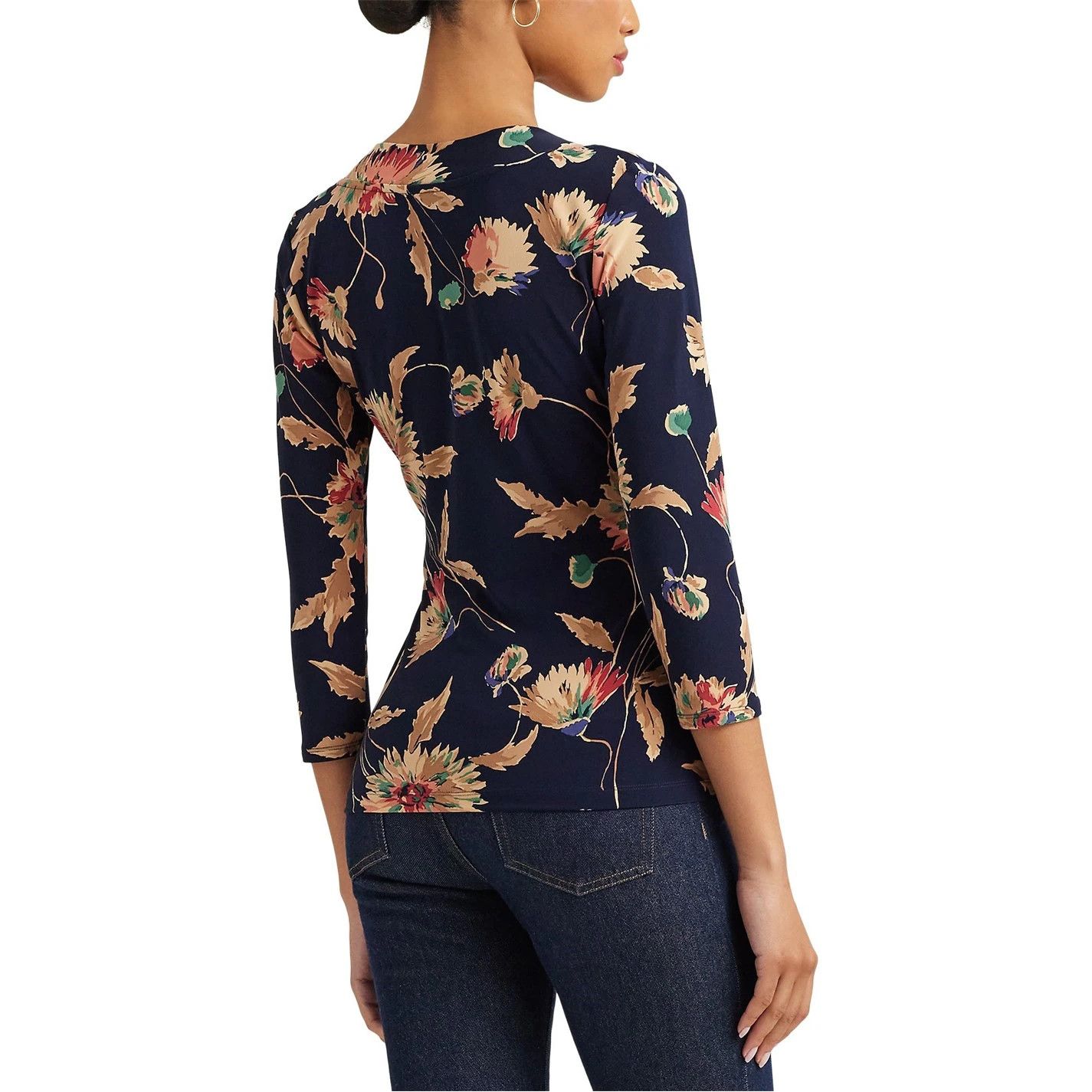 Lauren Ralph Lauren o1g2r1mq1025 Jainab Wrap Top in Multicolor Size M / US 6-8 / IT 42-44 - 3 Thumbnail