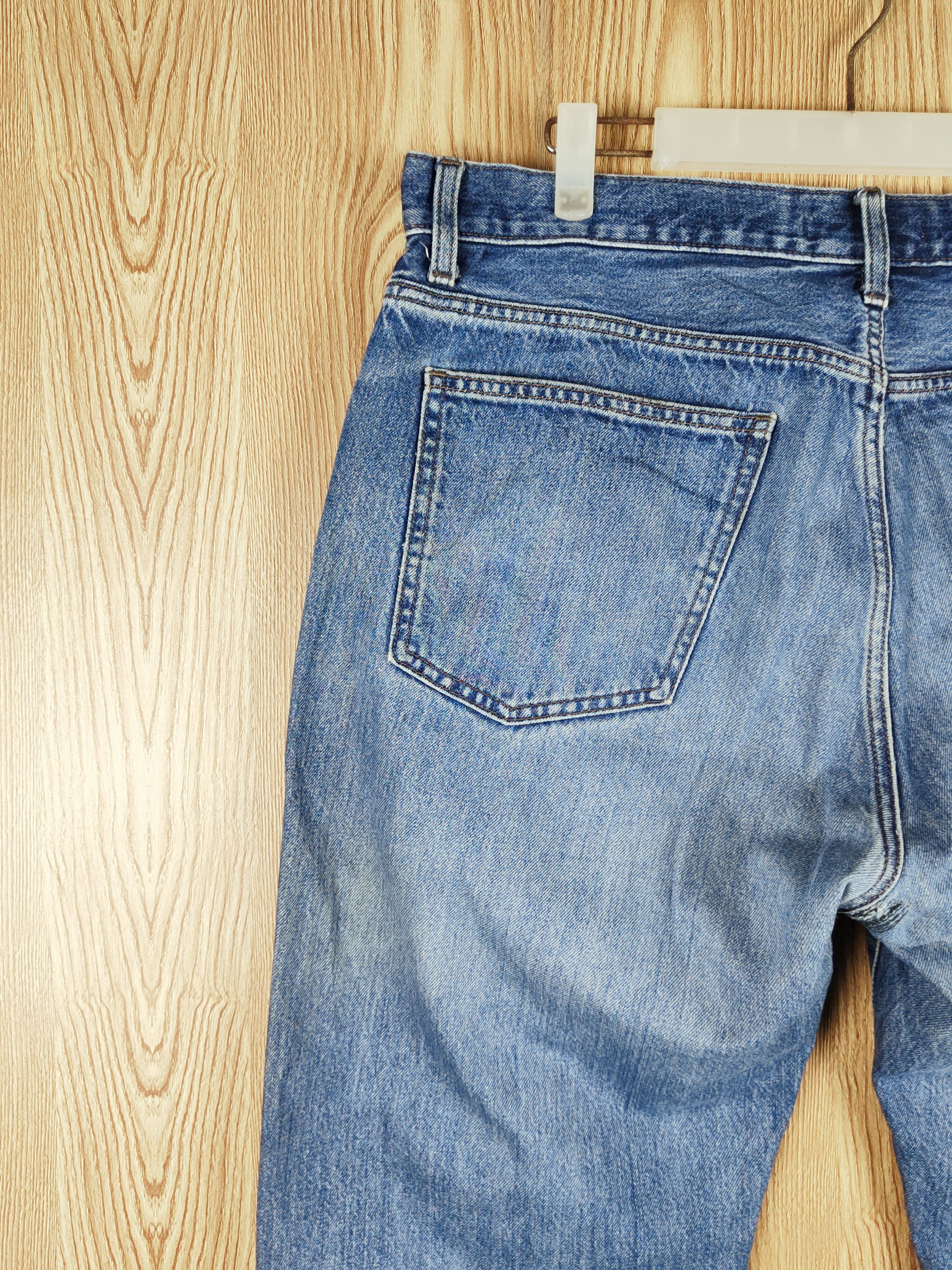 Japanese Brand Uniqlo Dark Blue Faded Distressed Ripped Jeans #S2725 Size US 36 / EU 52 - 9 Thumbnail