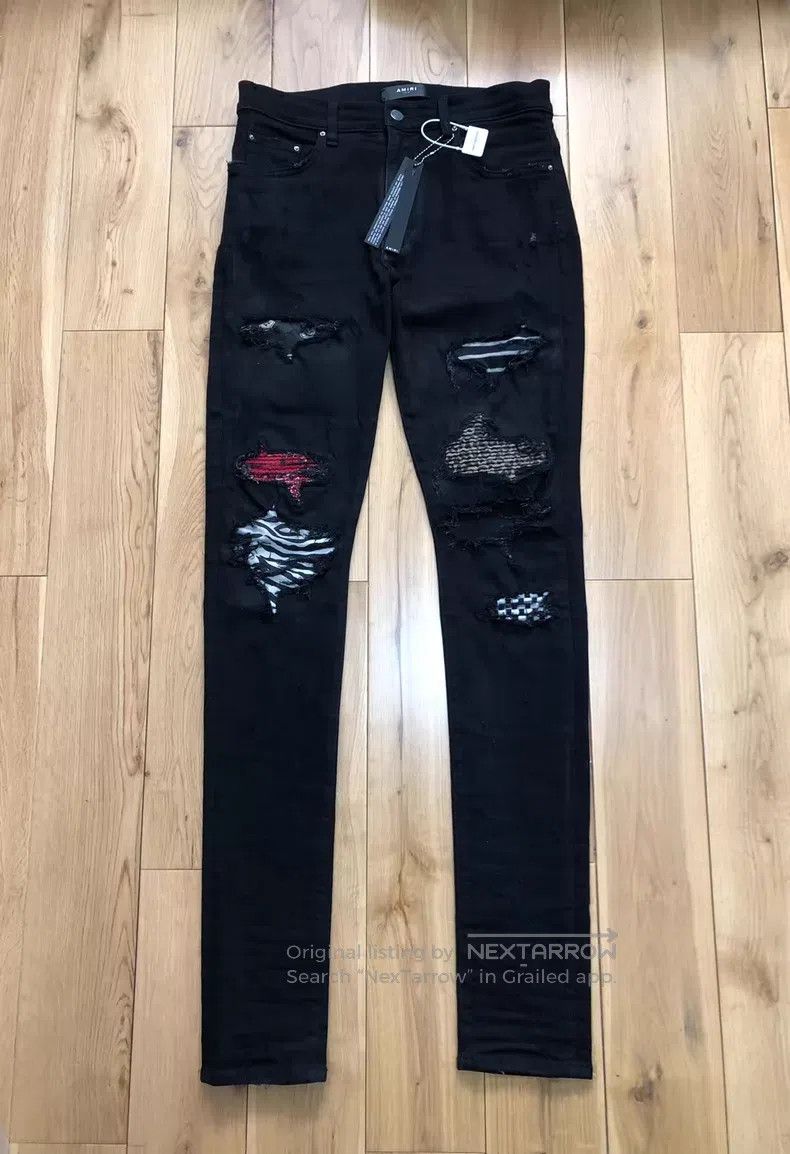 Amiri Amiri Size 32 Multi-element patchwork jeans Size US 32 / EU 48 - 1 Thumbnail