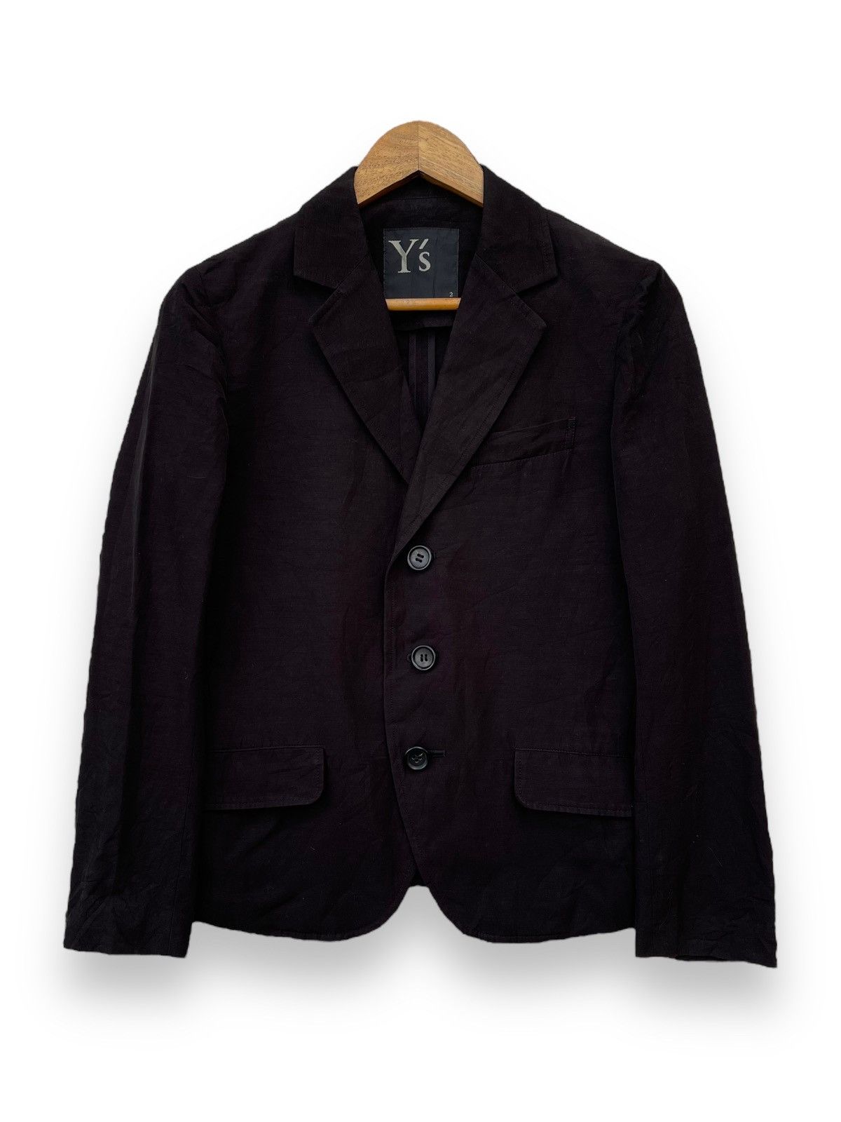 Yohji Yamamoto 🔥S/S 2004 Y's by Yohji Yamamoto Tailored Black Blazer Jacket Size S / US 4 / IT 40 - 2 Thumbnail