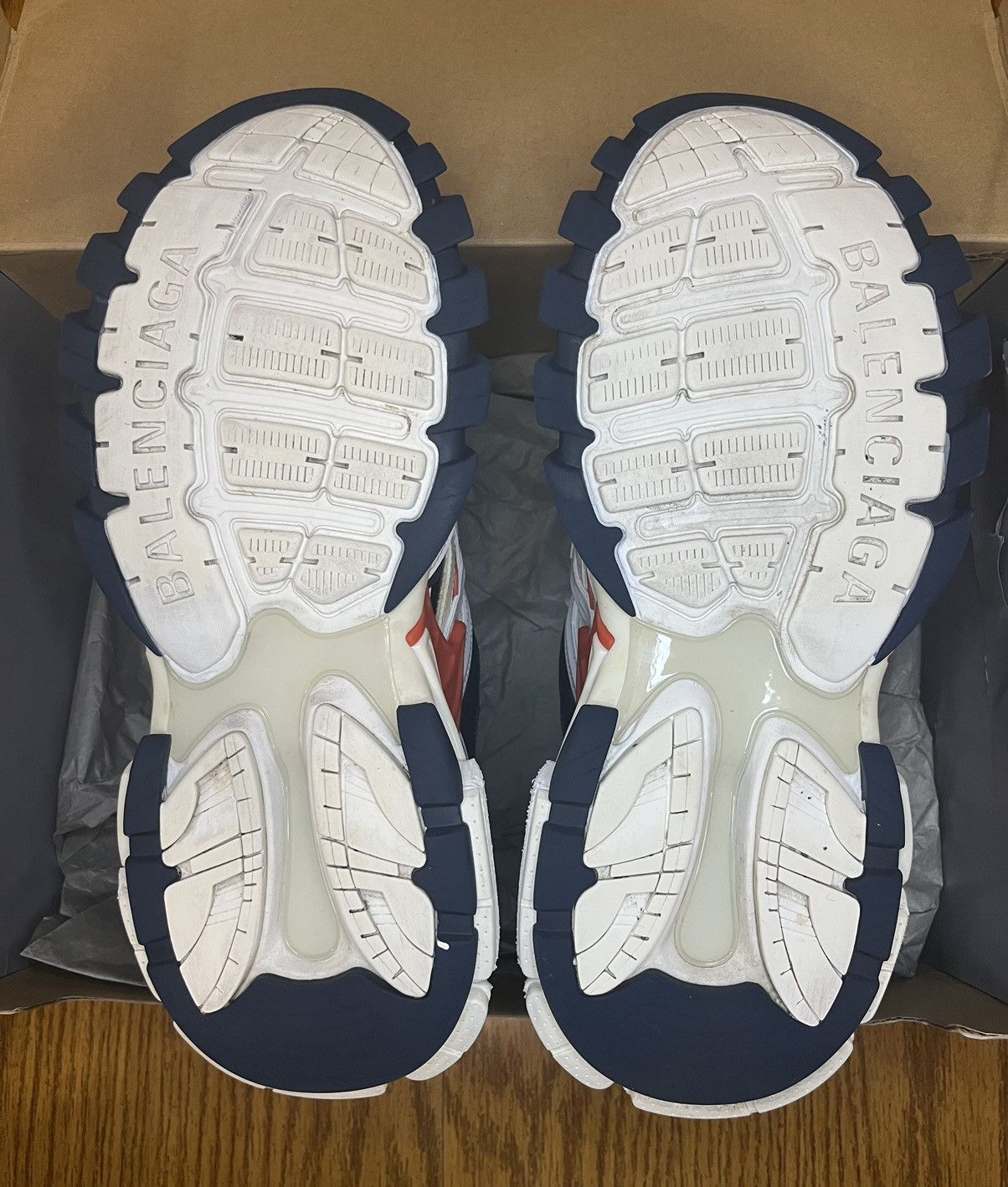 Balenciaga Balenciaga Track 2 Sneaker (White, Blue, Red) Size US 13 / EU 46 - 6 Thumbnail