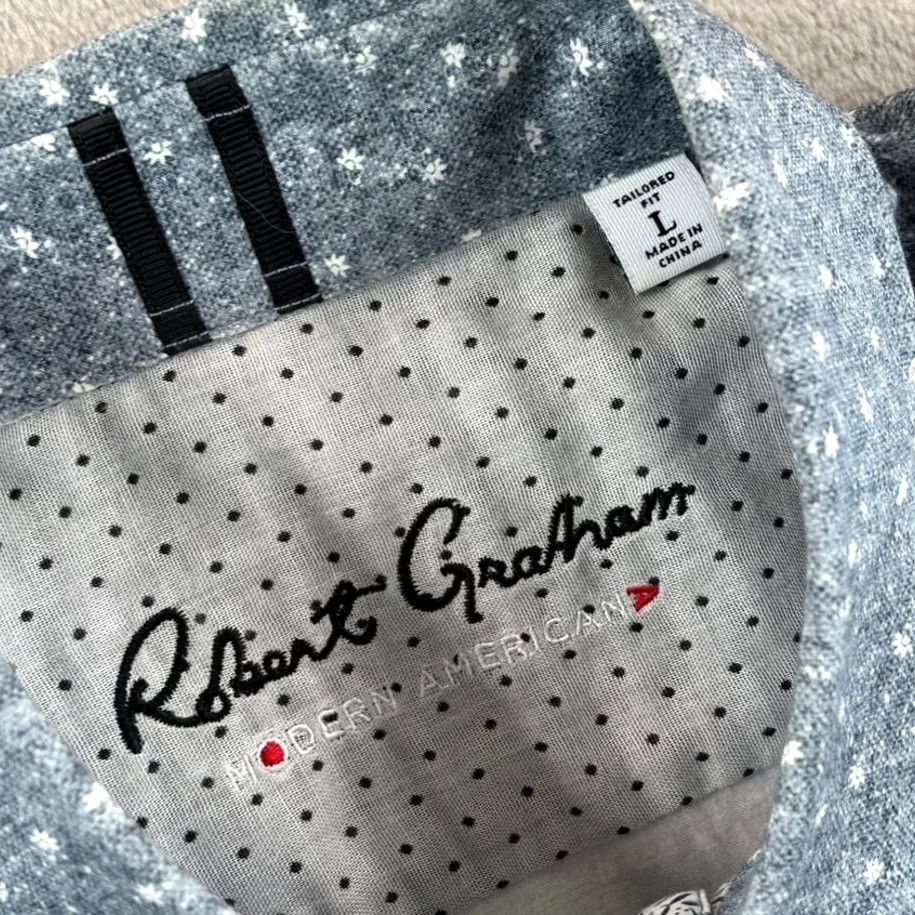 Robert Graham Robert Graham Modern American Flip Cuff Tailored Fit Shirt Chambray Blue Large Size US L / EU 52-54 / 3 - 2 Thumbnail