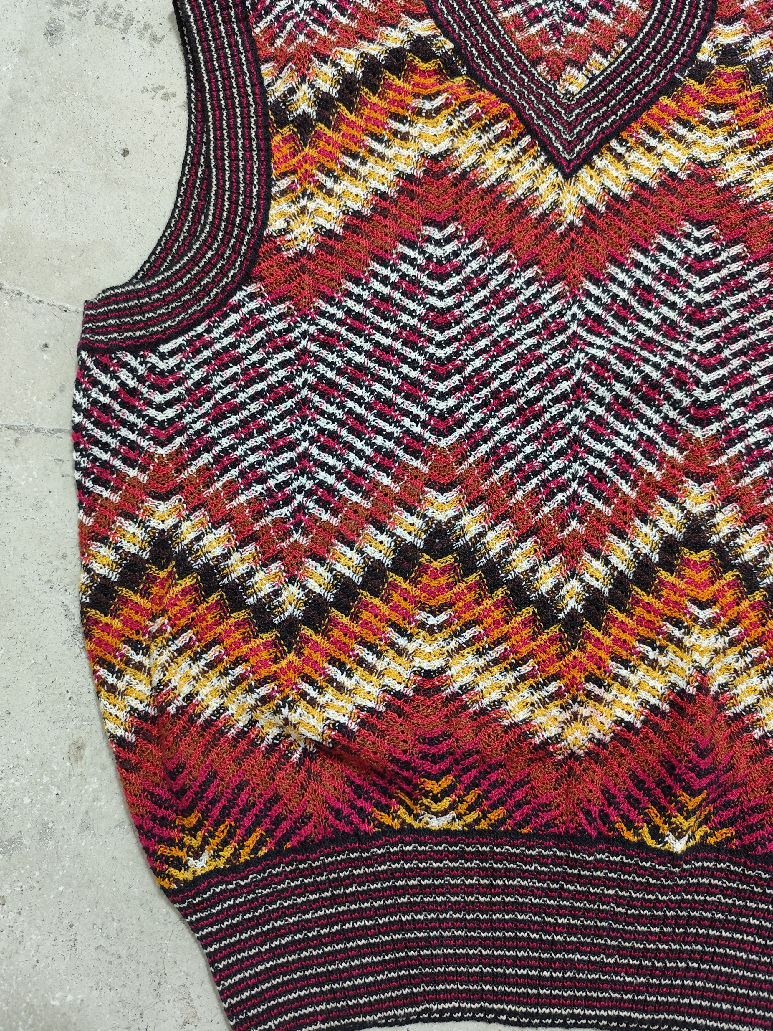 Missoni Missoni abstract pattern Cable knitted vest multi color Size L / US 10 / IT 46 - 2 Thumbnail