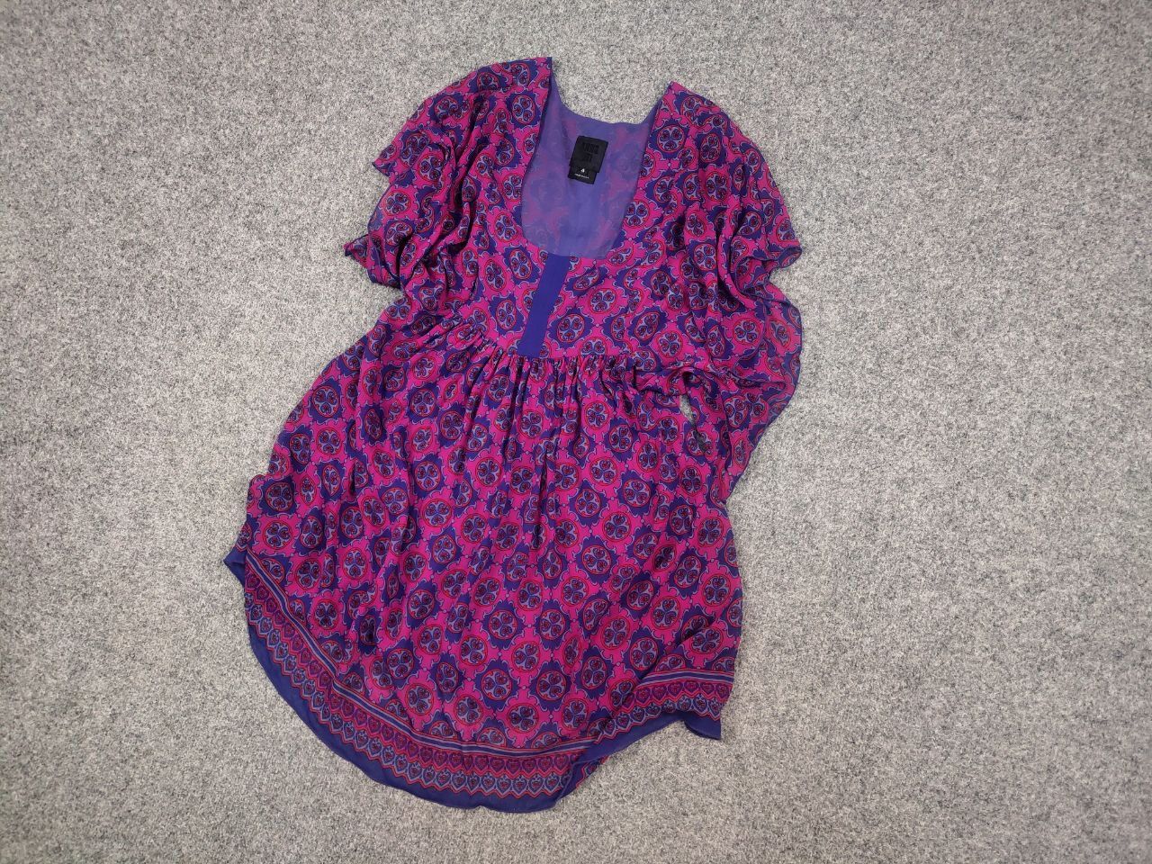 Anna Sui Anna Sui Design Mixed Art Silk Dress dolman sleeve Tunik Size M / US 6-8 / IT 42-44 - 3 Thumbnail