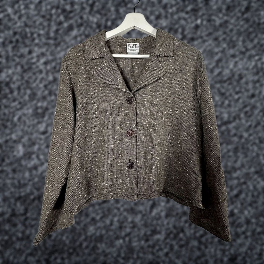 Vintage Iced Tea Neil & David Womens Medium Textured Button-Front Cropped Jacket Multi Size M / US 6-8 / IT 42-44 - 1 Thumbnail