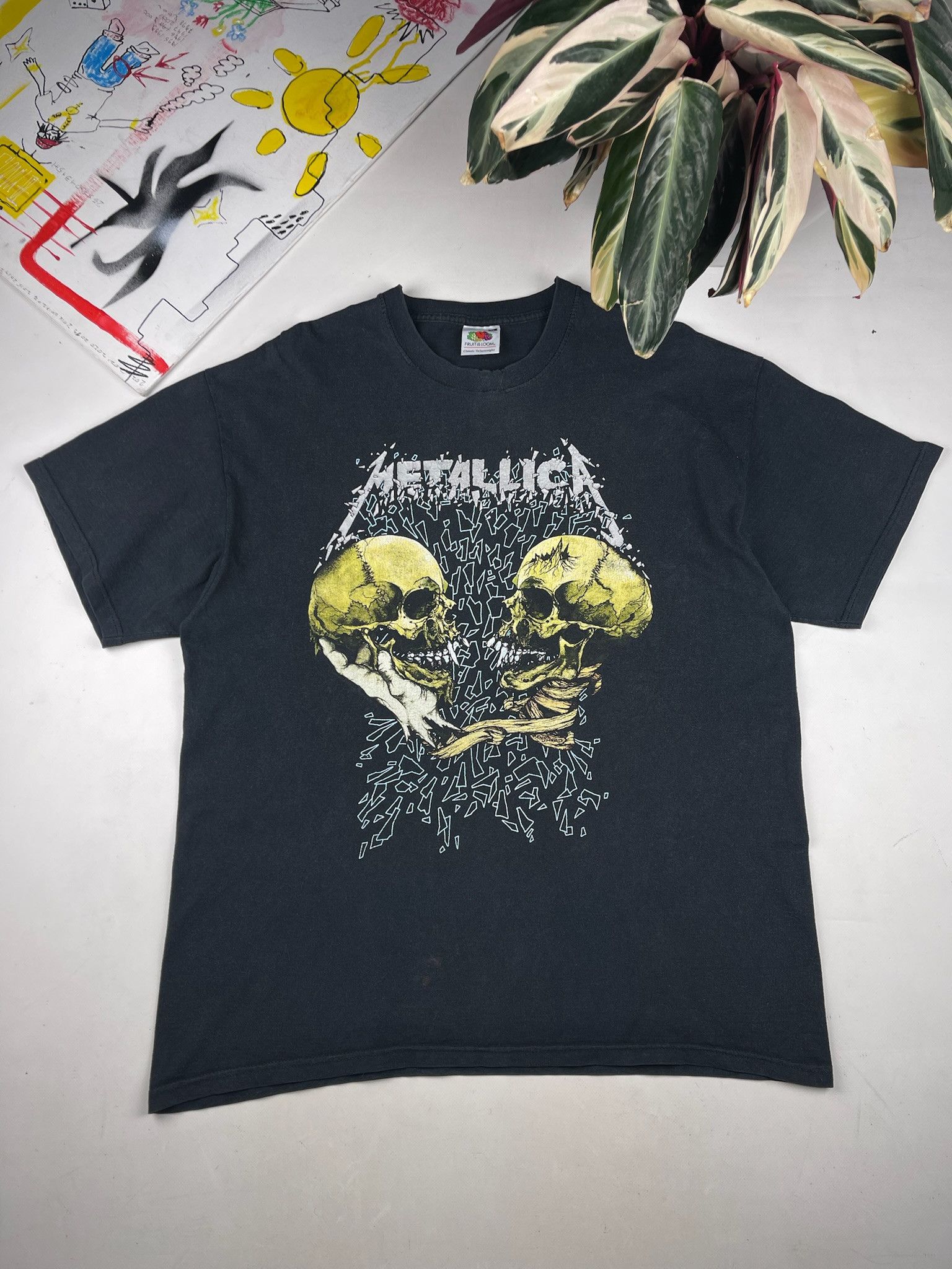 Band Tees Vintage Metallica Pushead Band Rock Tee skull distressed Size US XL / EU 56 / 4 - 1 Thumbnail