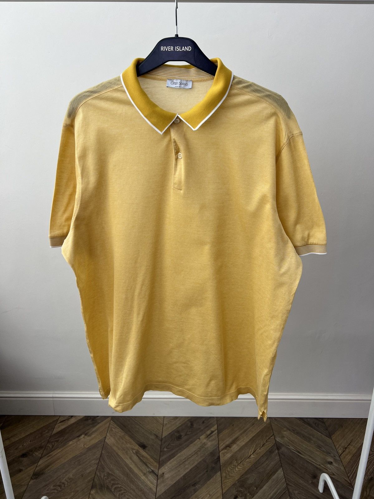 Gran Sasso Vintage Gran Sasso Yellow Polo T-Shirt Size US M / EU 48-50 / 2 - 2 Thumbnail