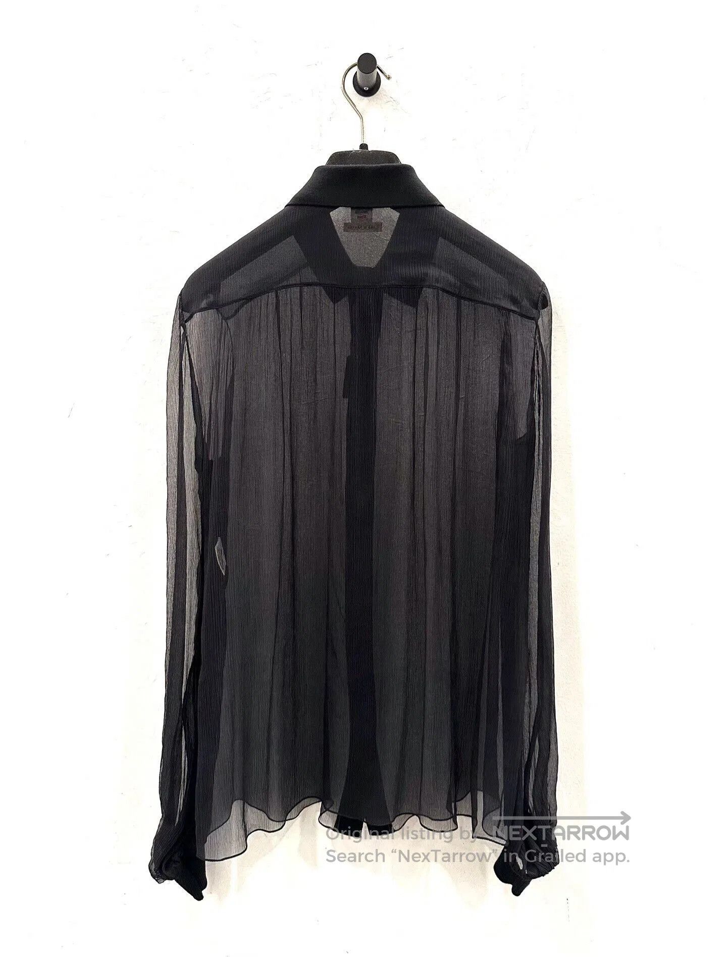 Hermes Hermes Women's Black Silk Shirt Coat. Size XS / US 0-2 / IT 36-38 - 2 Thumbnail
