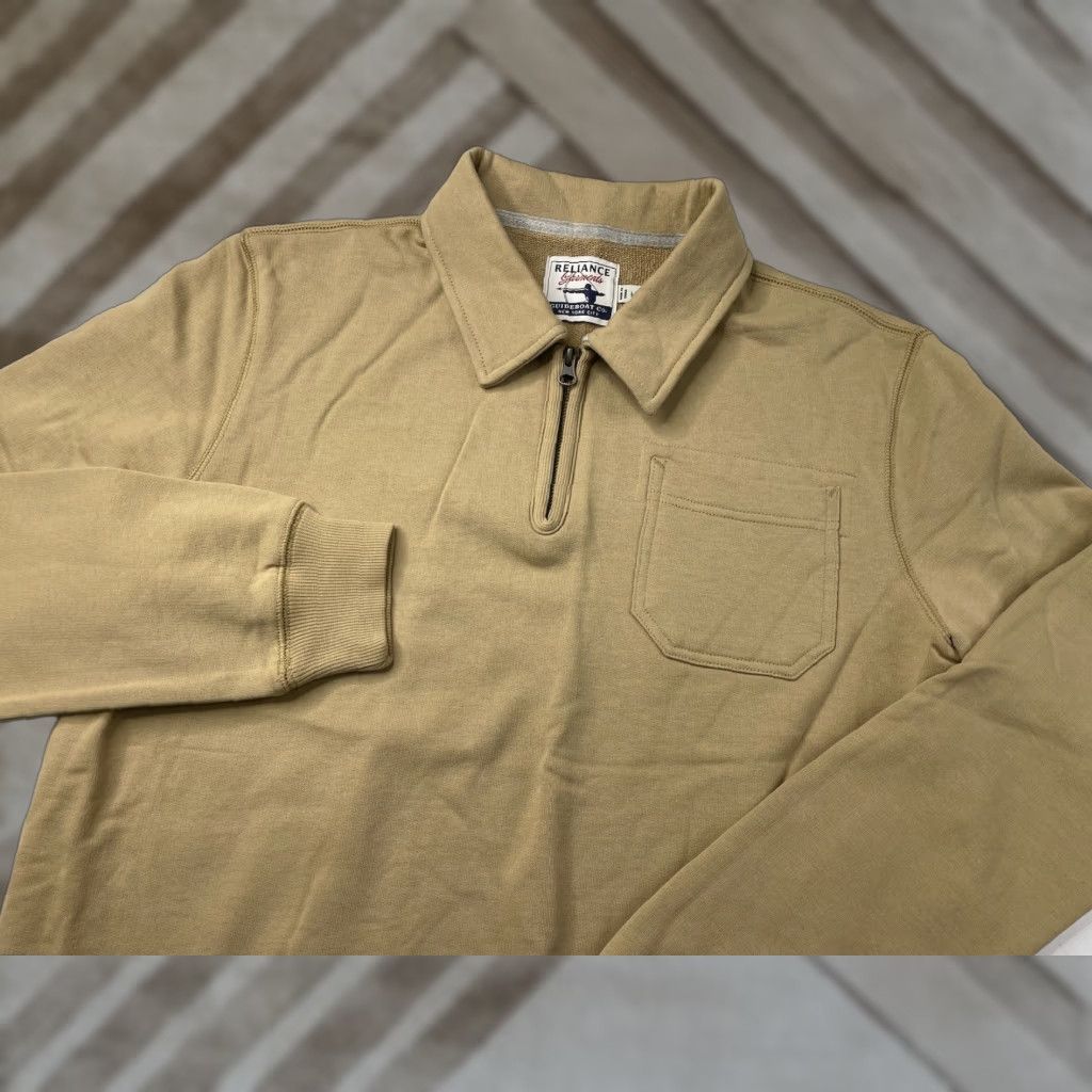 CO **Guideboat Pullover Sweater Men's Medium Beige** User: Guideboat Long Sleeve Pullover Sweater Men's Medium Beige Size US M / EU 48-50 / 2 - 1 Thumbnail