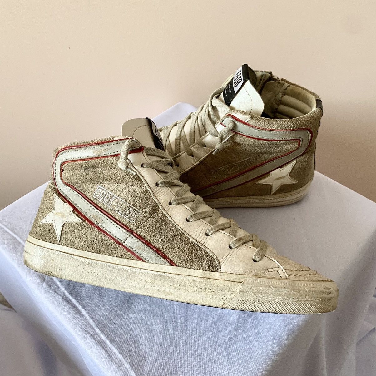 Golden Goose Golden Goose GGDB Slide High Top Sneakers Shoes Size US 9 / IT 39 - 3 Thumbnail