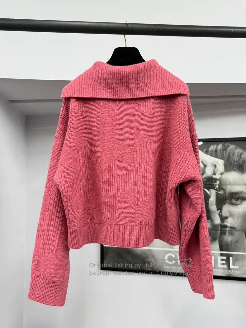 Hermes Hermes Pink Collar Sweater Size XXS / US 00 / IT 34 - 3 Thumbnail