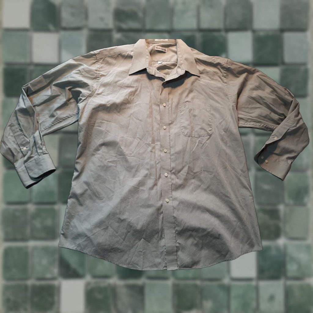 Pierre Cardin PIERRE CARDIN Mens Button-Down Shirt Short Sleeve 17.5 34/35 Beige Long Sleeve Size Regular Mens Size US XXL / EU 58 / 5 - 1 Thumbnail