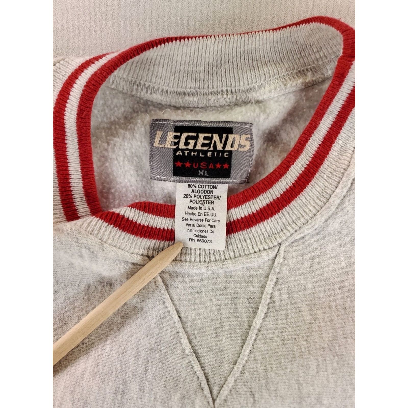 Vintage VINTAGE University Nebraska Cornhuskers Sweatshirt Legends Gray XL Mens USA Pullover 90s Legends Athletic Shirt Size US XL / EU 56 / 4 - 3 Thumbnail