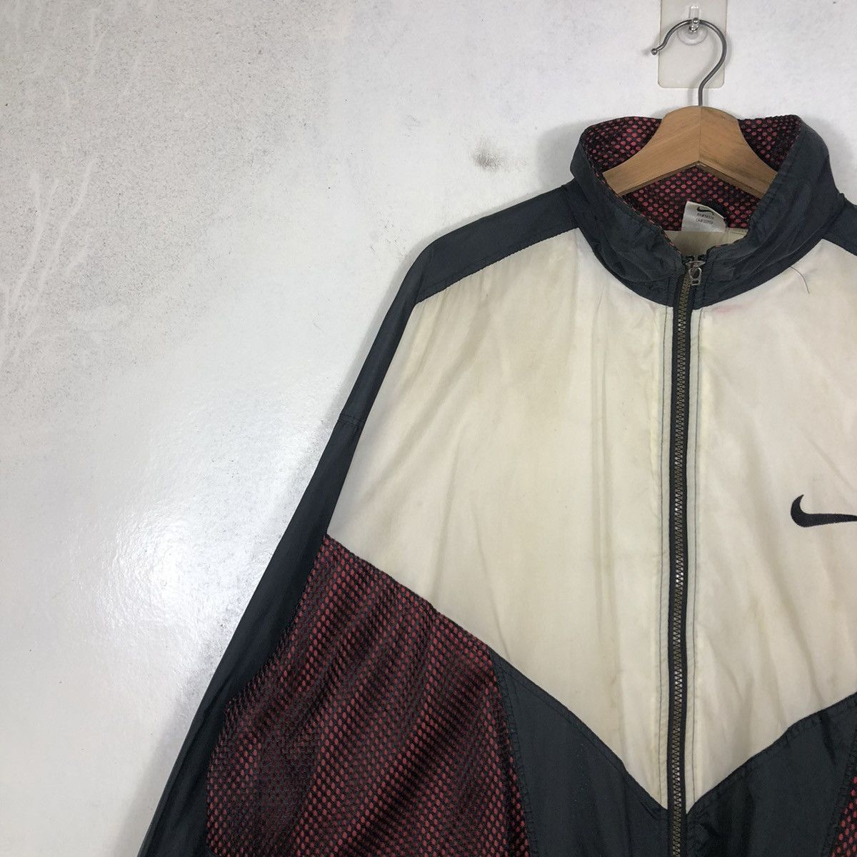 Nike 📌VINTAGE NIKE WINDBREAKER DOUBLE LAYER BIG SWOOSH Size US L / EU 52-54 / 3 - 9 Thumbnail