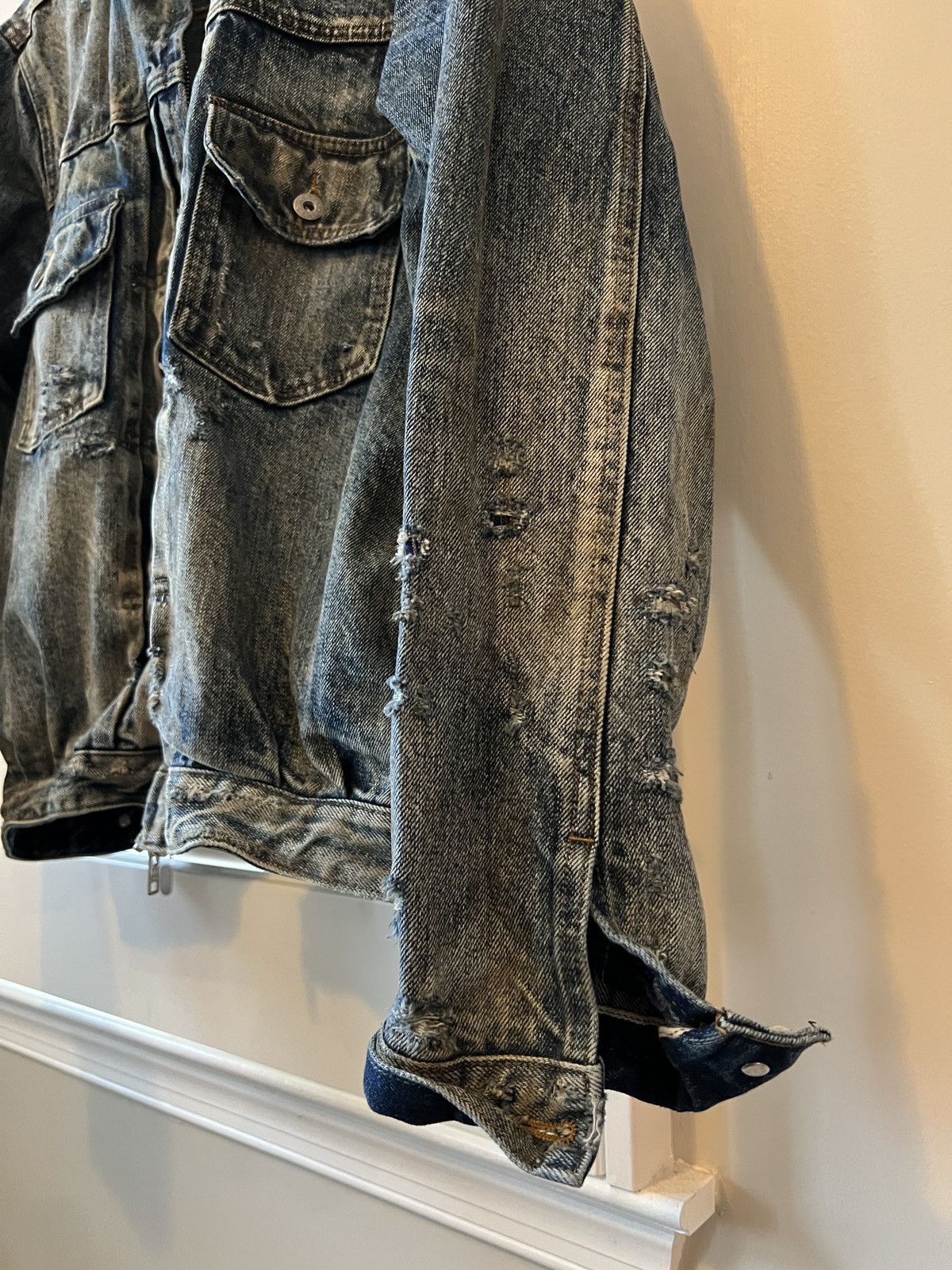No Faith Studios No Faith Studios Japanese Dust Selvedge Trucker Jacket Size US S / EU 44-46 / 1 - 6 Thumbnail