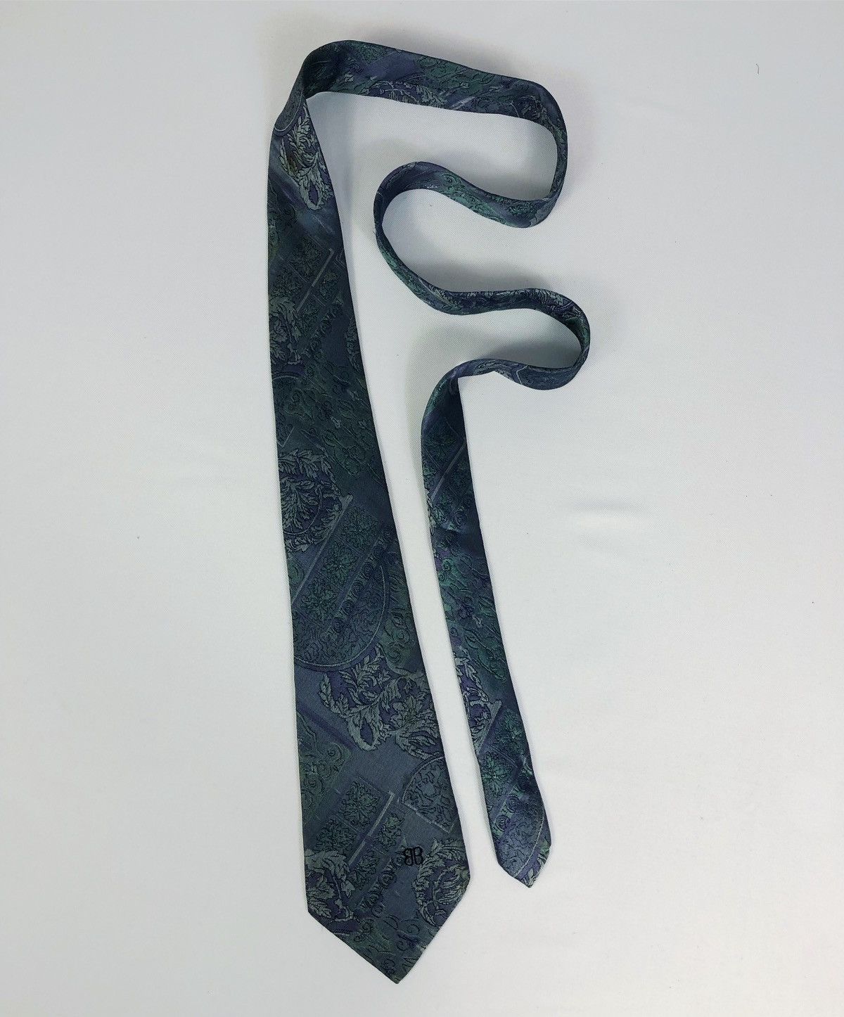 Balenciaga Rare Vintage Balenciaga Floral Silk Tie Size ONE SIZE - 2 Thumbnail
