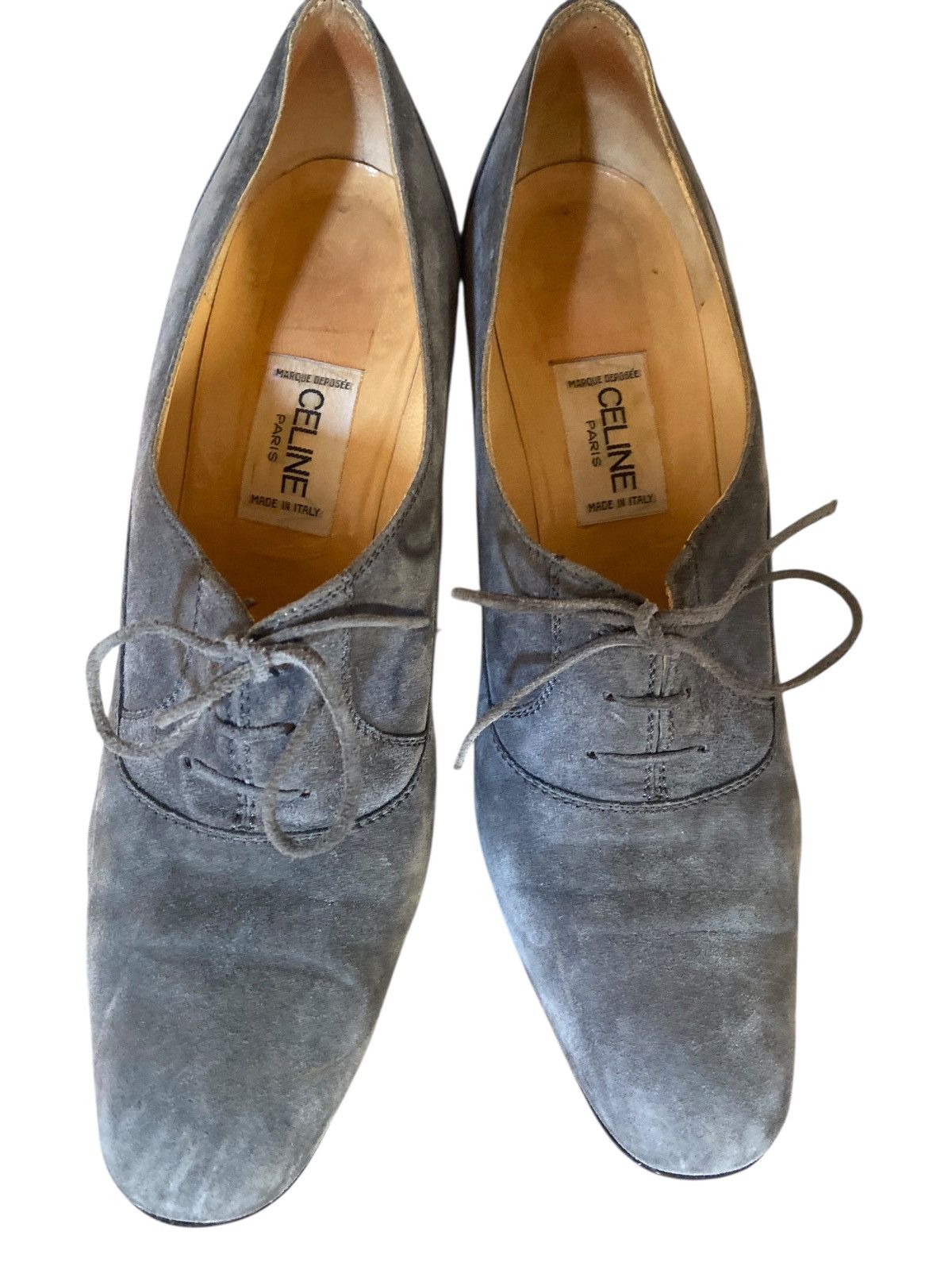 Celine Vintage grey suede celine shoes Size US 8 / IT 38 - 8 Thumbnail