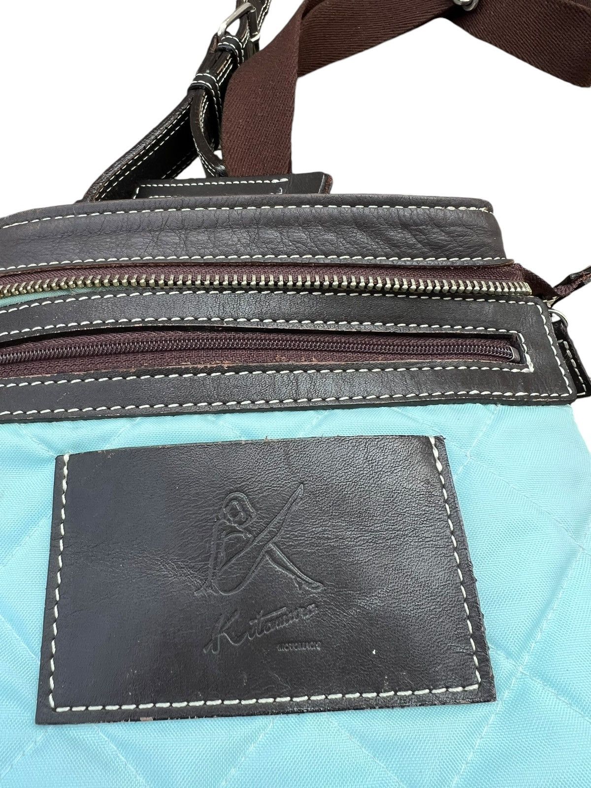 Leather Vintage Kitamura Japan Faded Patina Leather Sling Bag Size ONE SIZE - 24 Thumbnail